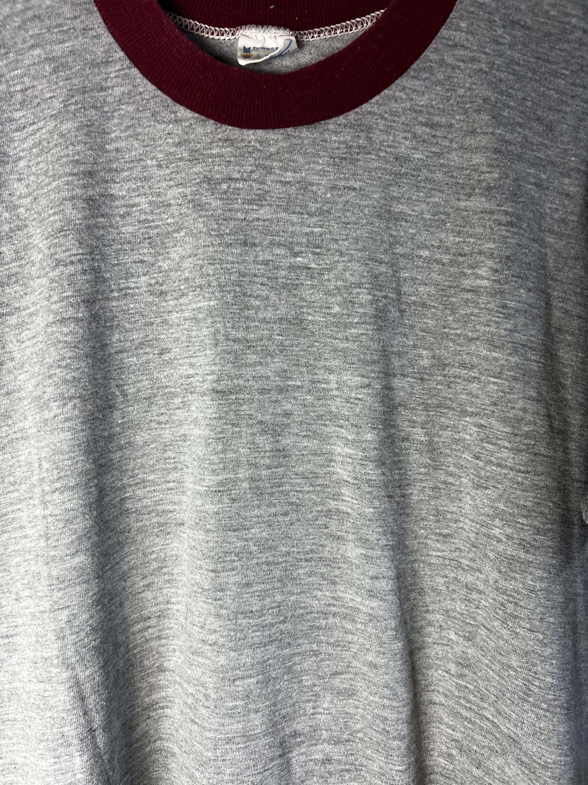 Towncraft Vintage 1960's Towncraft Plus JCPenny Maroon + Gray Ringer Size US L / EU 52-54 / 3 - 7 Thumbnail