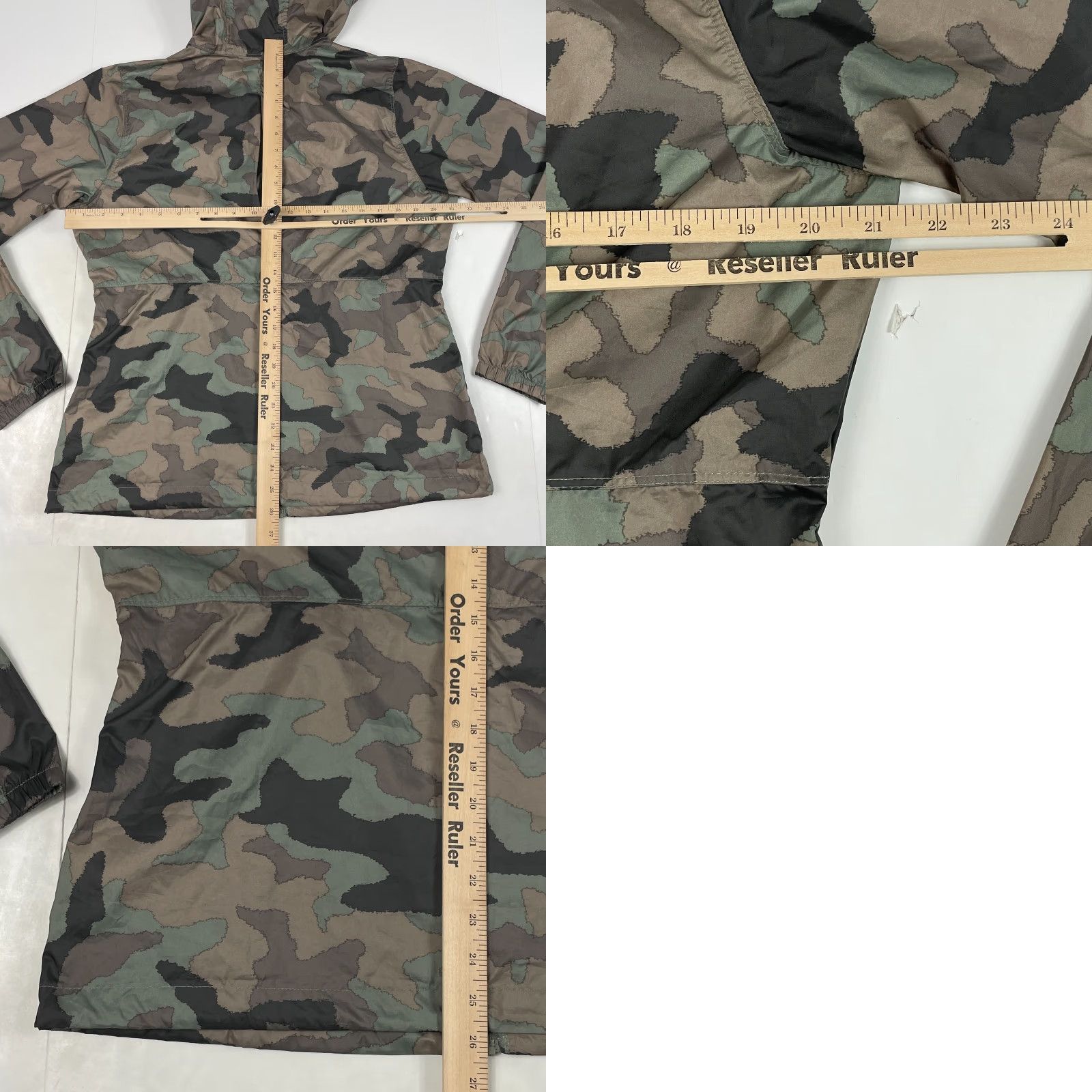 Vintage Columbia Jacket Women Medium Brown Camouflage Full Zip Hooded Windbreaker Pockets Water Resistant Logo Size M / US 6-8 / IT 42-44 - 9 Thumbnail