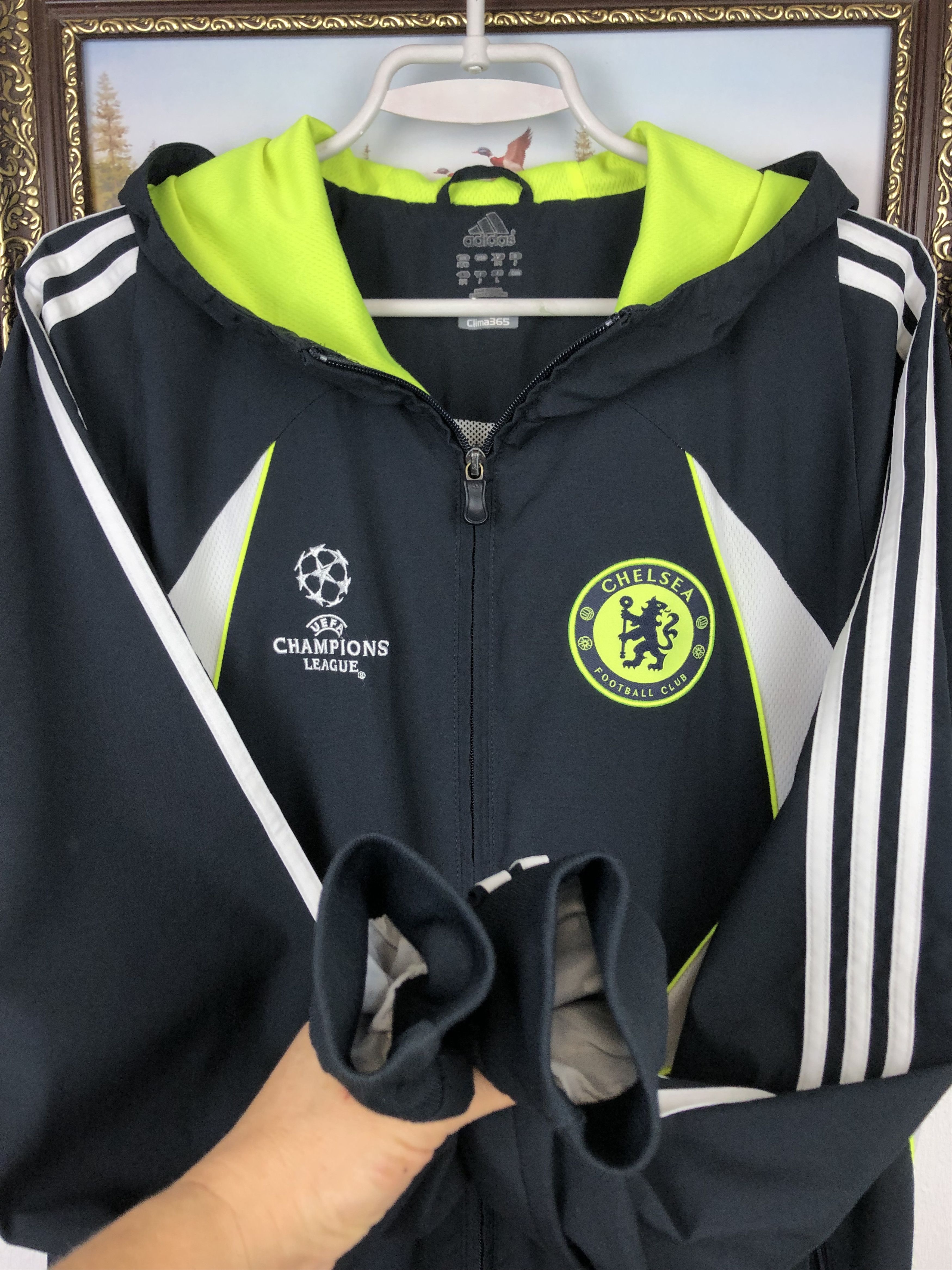 Adidas Vintage Adidas Chelsea Football Jacket Soccer Hooded Track Size US M / EU 48-50 / 2 - 7 Thumbnail