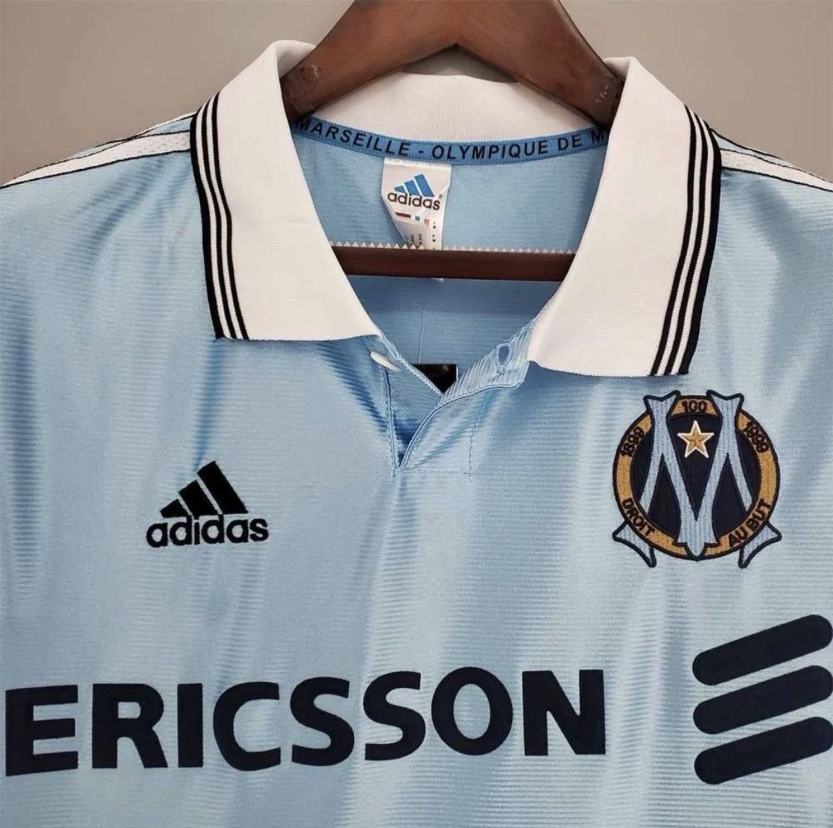 Adidas Marseille 98/99 Away Jersey Size:M Size US M / EU 48-50 / 2 - 2 Thumbnail
