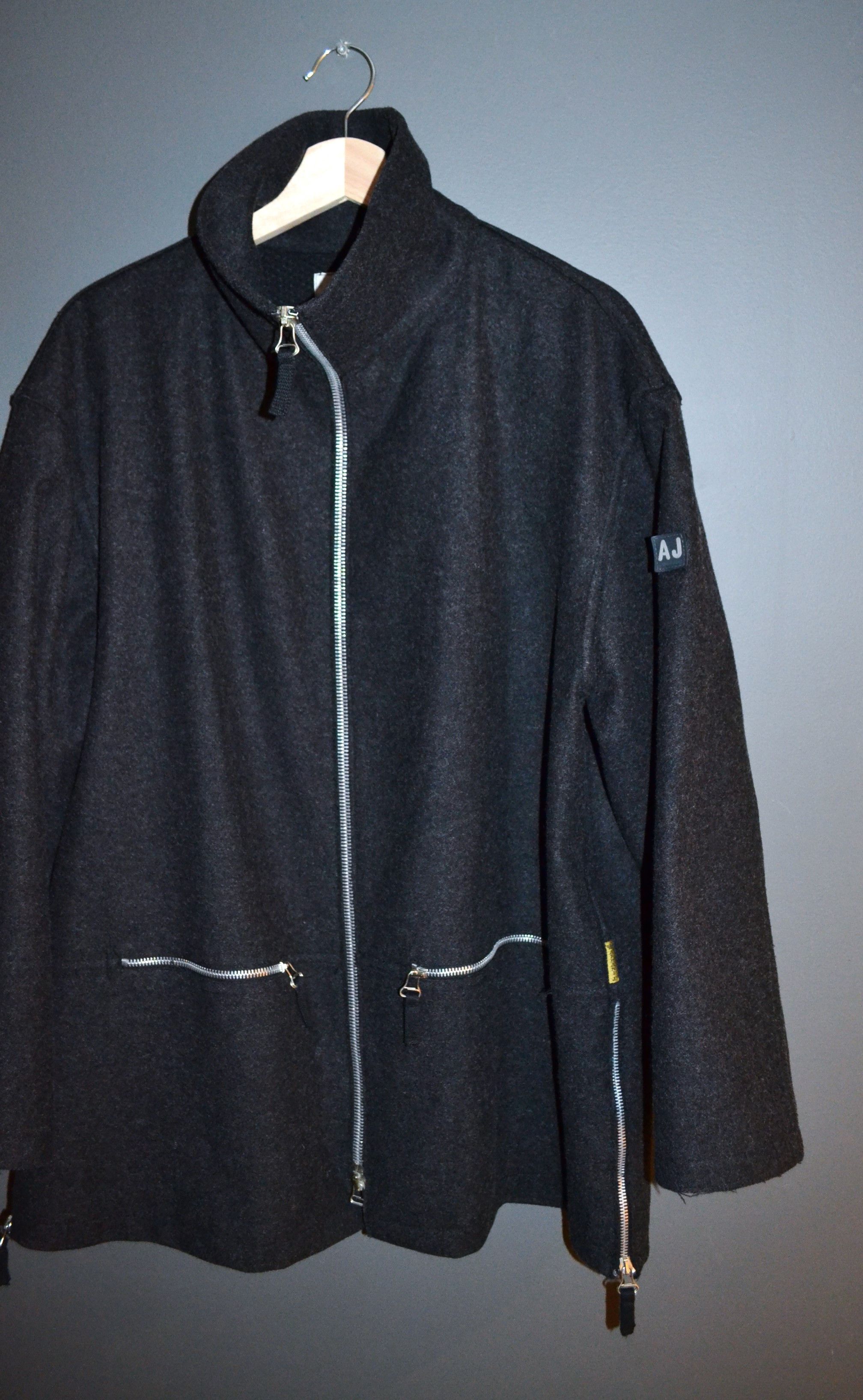 Armani × Vintage Armani Vintage Wool Coat with Massive Zips L Size US L / EU 52-54 / 3 - 4 Thumbnail