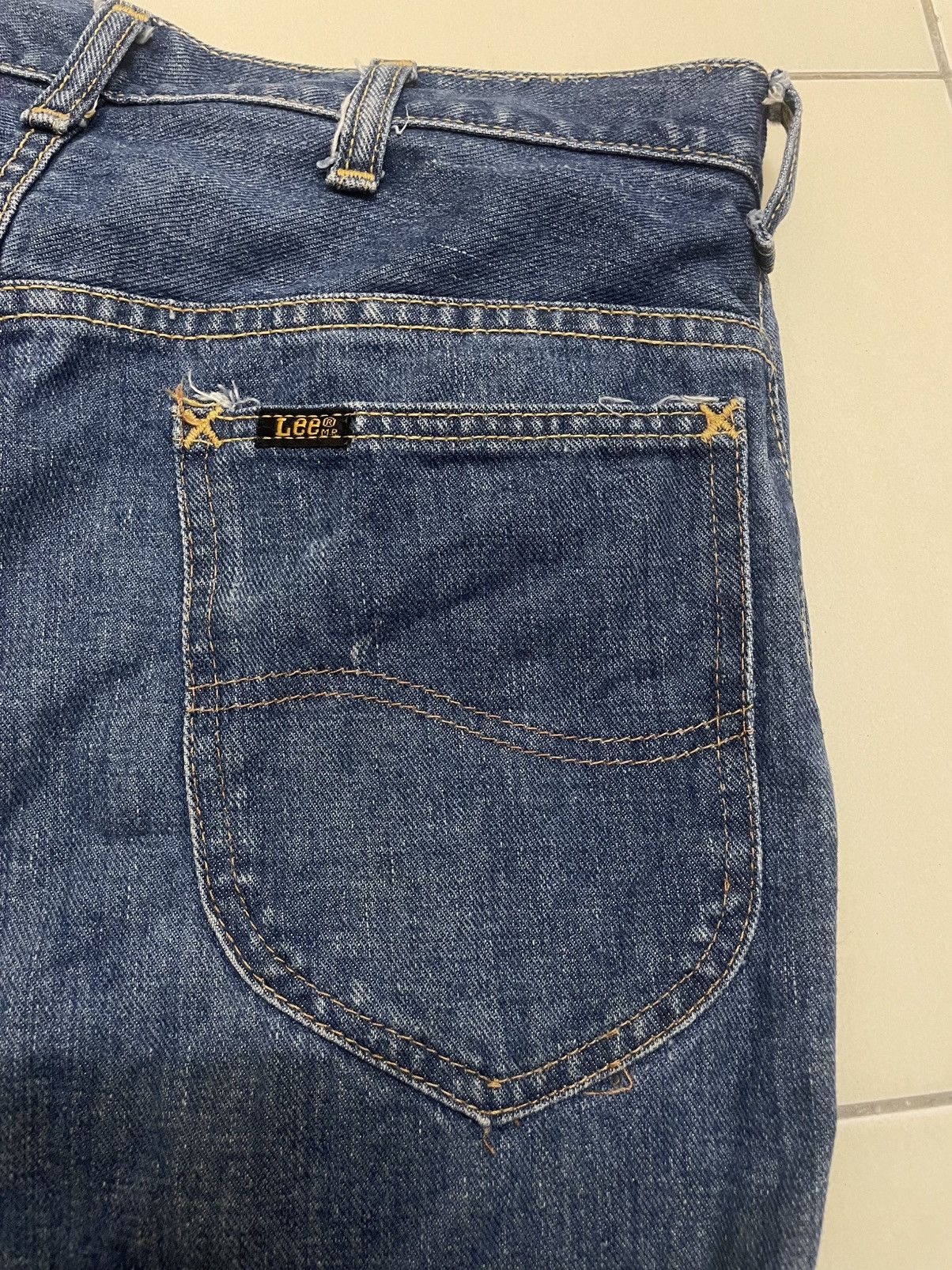 Vintage Vtg 70s Lee Riders High Rise Flare Jeans Talon 42 Zipper Size US 29 - 7 Thumbnail