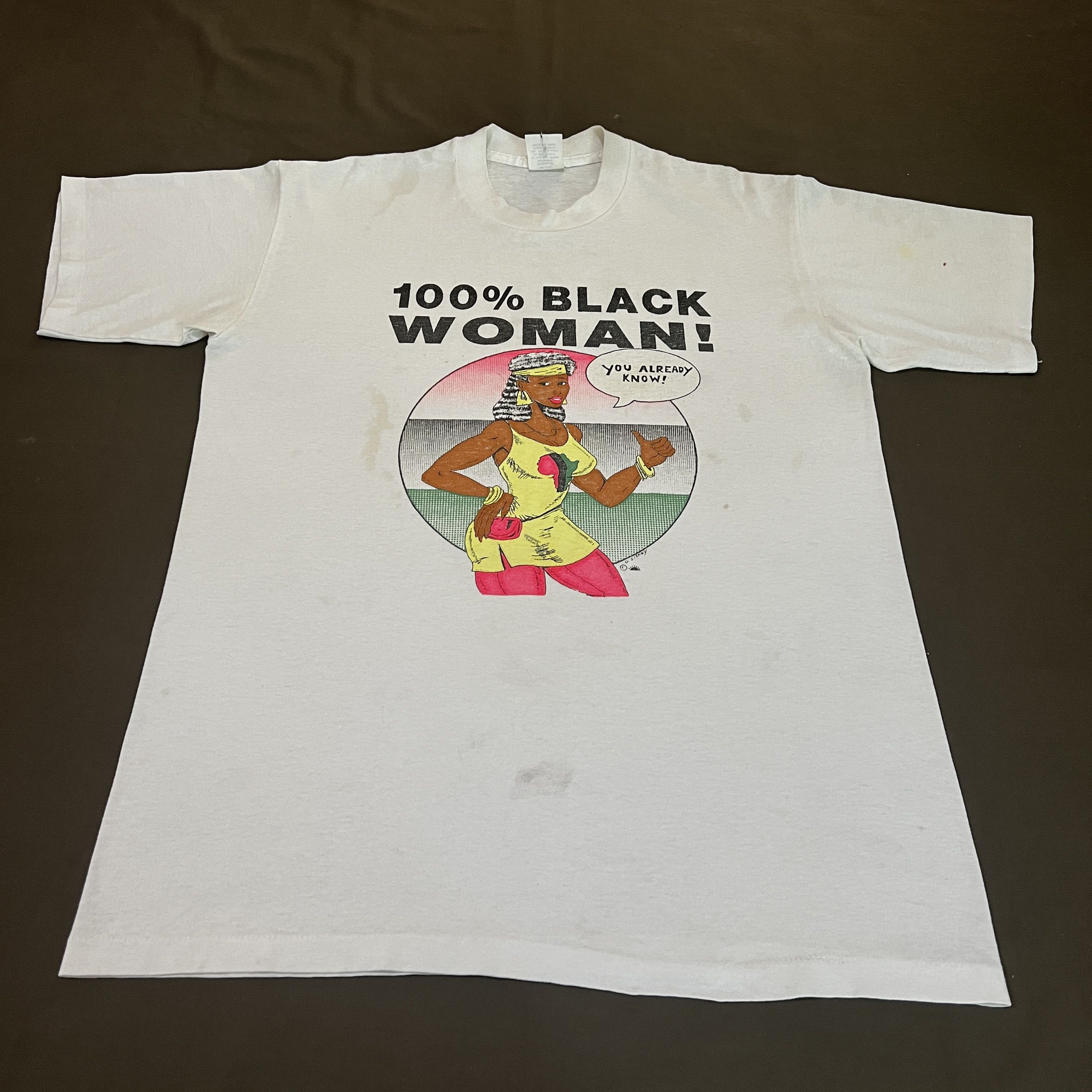 Rap Tees Vintage 90s Beautiful black woman Promo Tee Faded Size US L / EU 52-54 / 3 - 2 Thumbnail