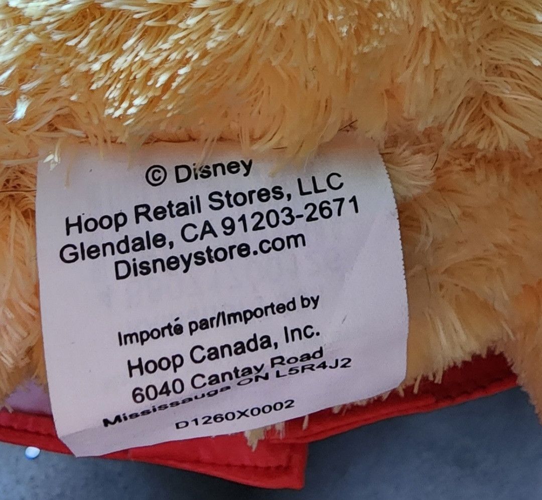 Disney NWT Disney Winnie The Pooh Rainshop Red Raincoat Plush Size ONE SIZE - 3 Thumbnail