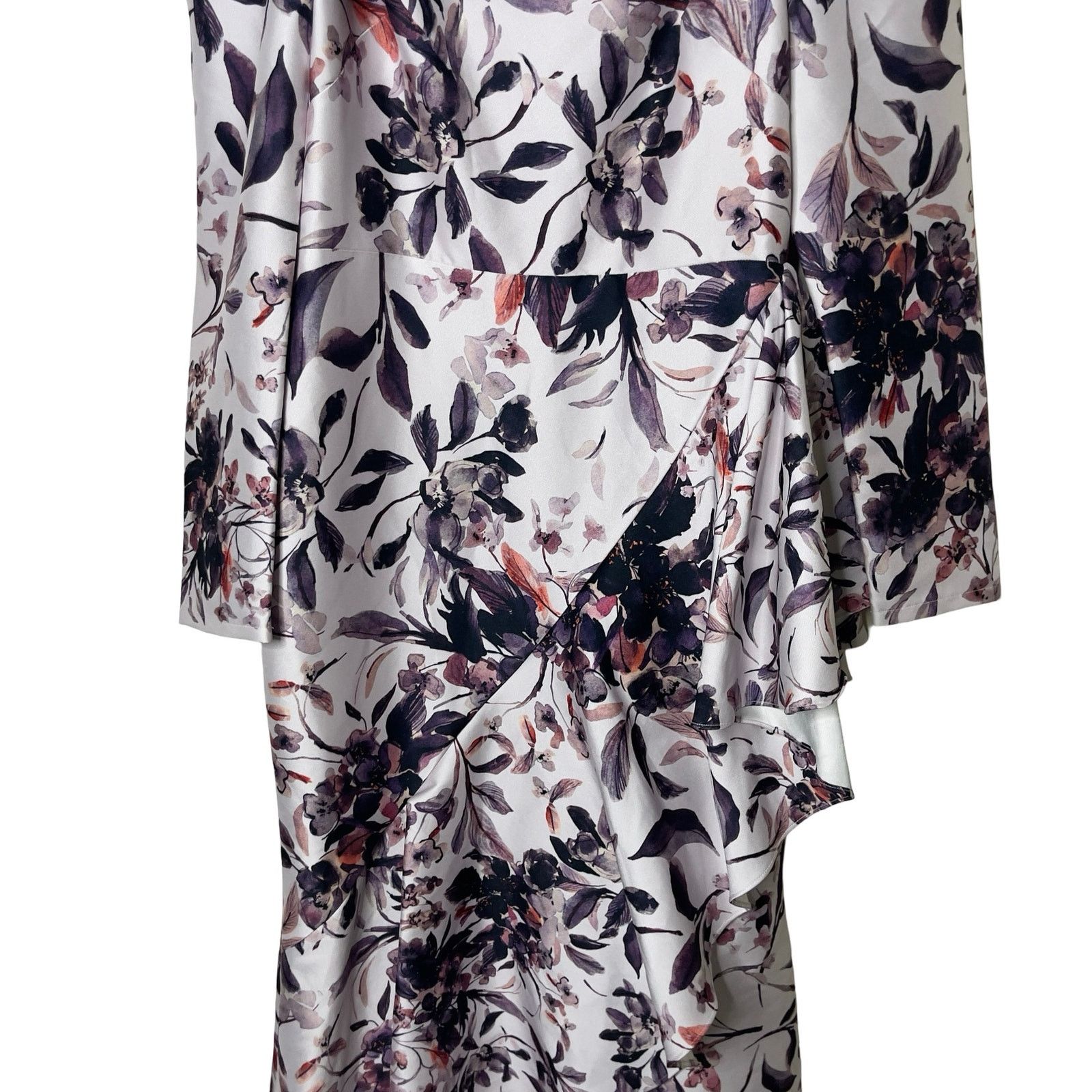 Badgley Mischka Badgley Mischka Floral Jacquard Print Flounce Hem Gown sz 10 Size L / US 10 / IT 46 - 6 Thumbnail