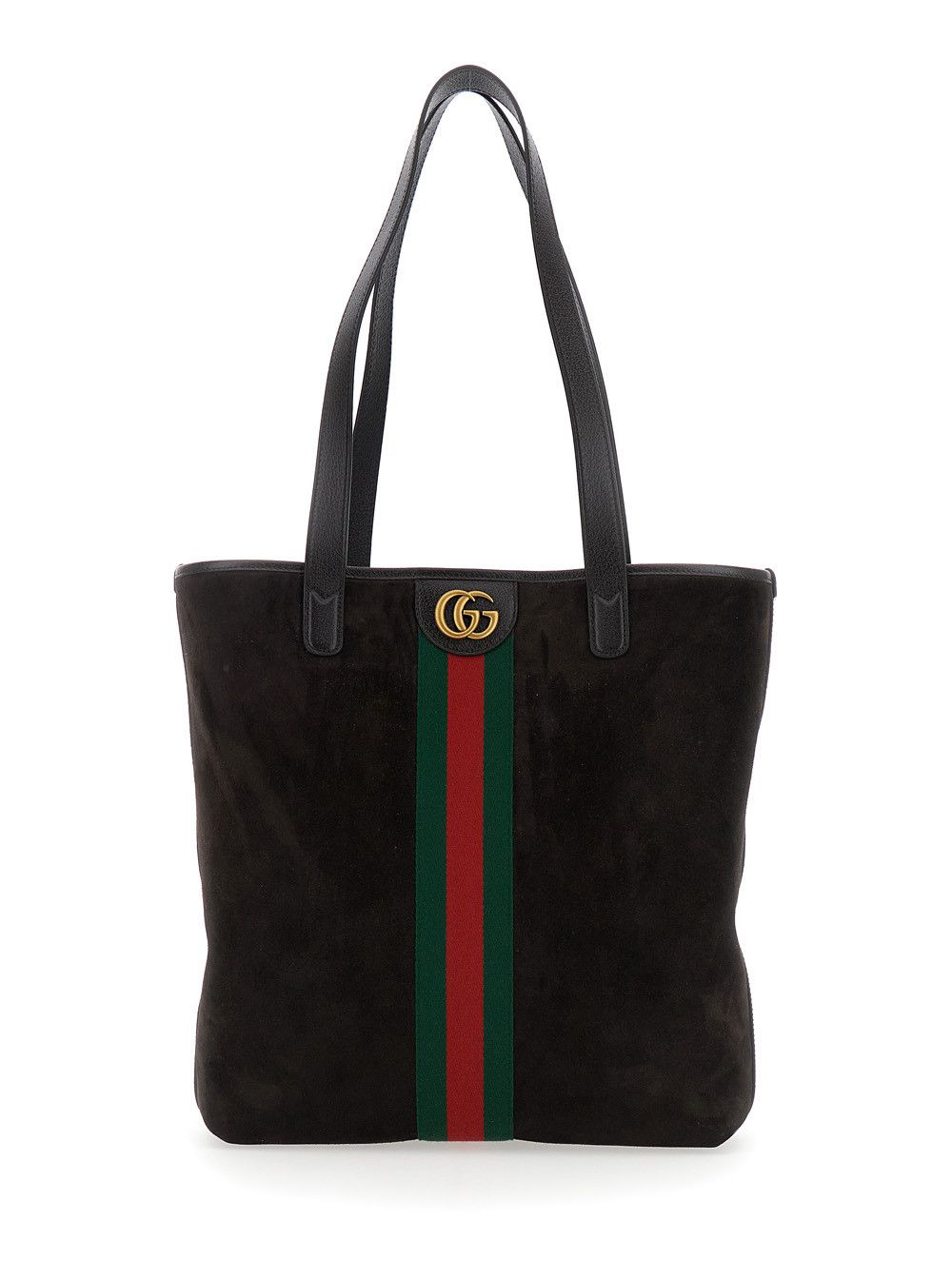 Gucci Brown 'Ophidia' Shoulder Bag with GG Plate on the Front and Web Detail in GG Supreme Fabric and Leather for Men Size ONE SIZE - 1 Thumbnail