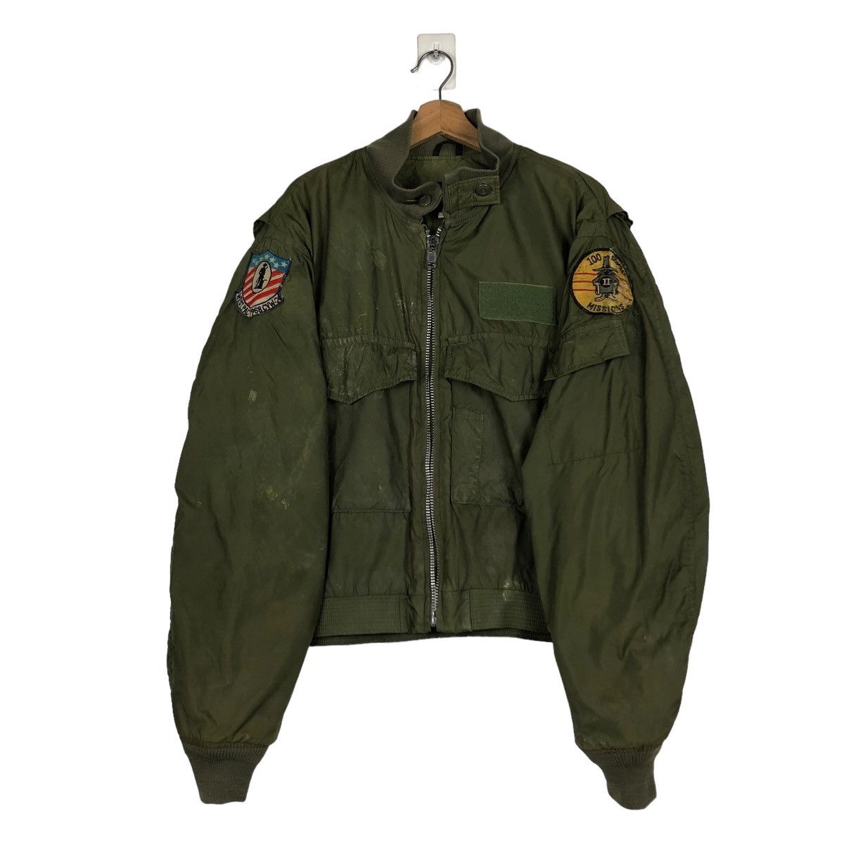 Vintage 🔥VINTAGE 60’s FLY BOMBER JACKET MILITARY MADE IN USA Size US L / EU 52-54 / 3 - 13 Thumbnail