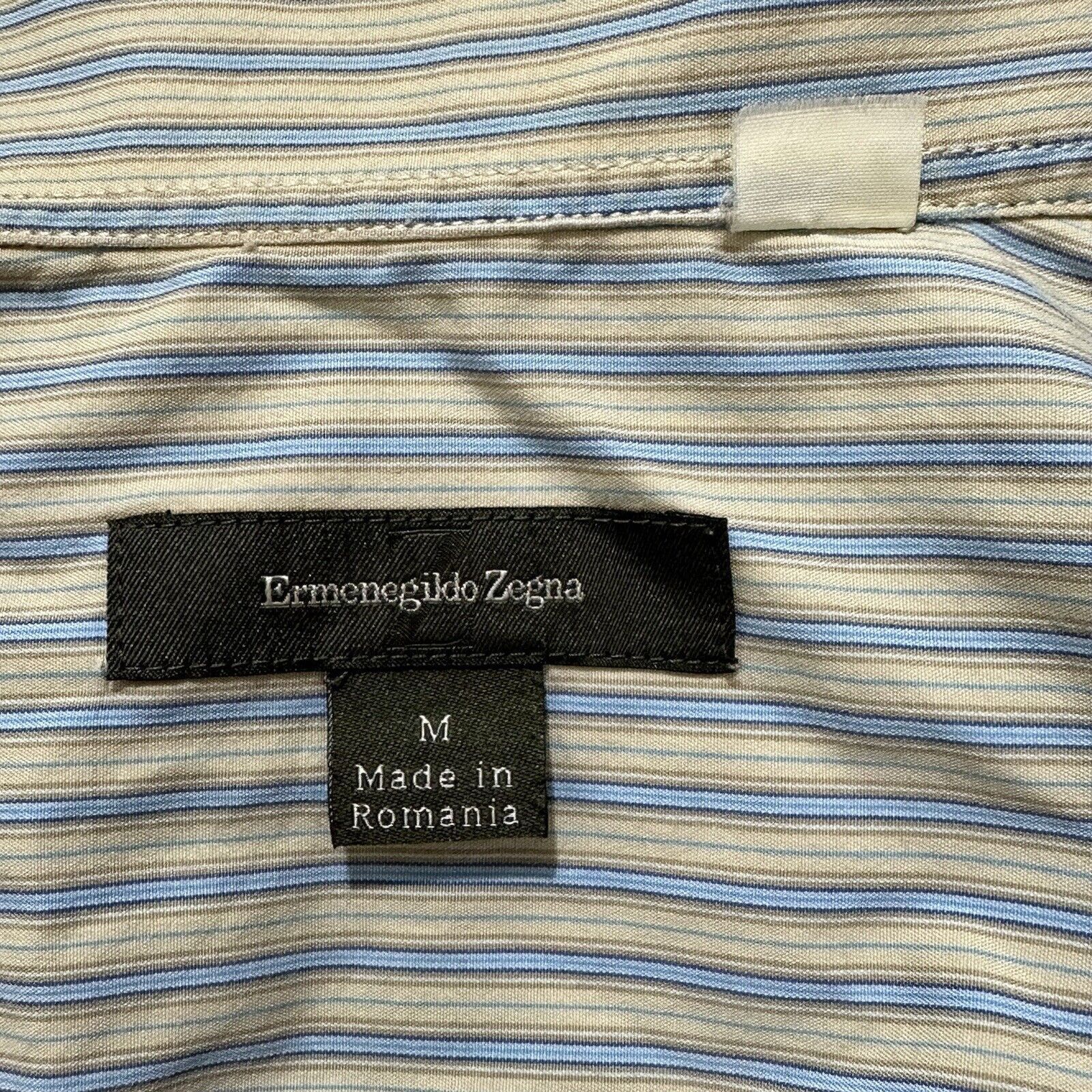 Ermenegildo Zegna Ermenegildo Zegna Medium Button Down Dress Shirt Blue Green Size US M / EU 48-50 / 2 - 4 Thumbnail