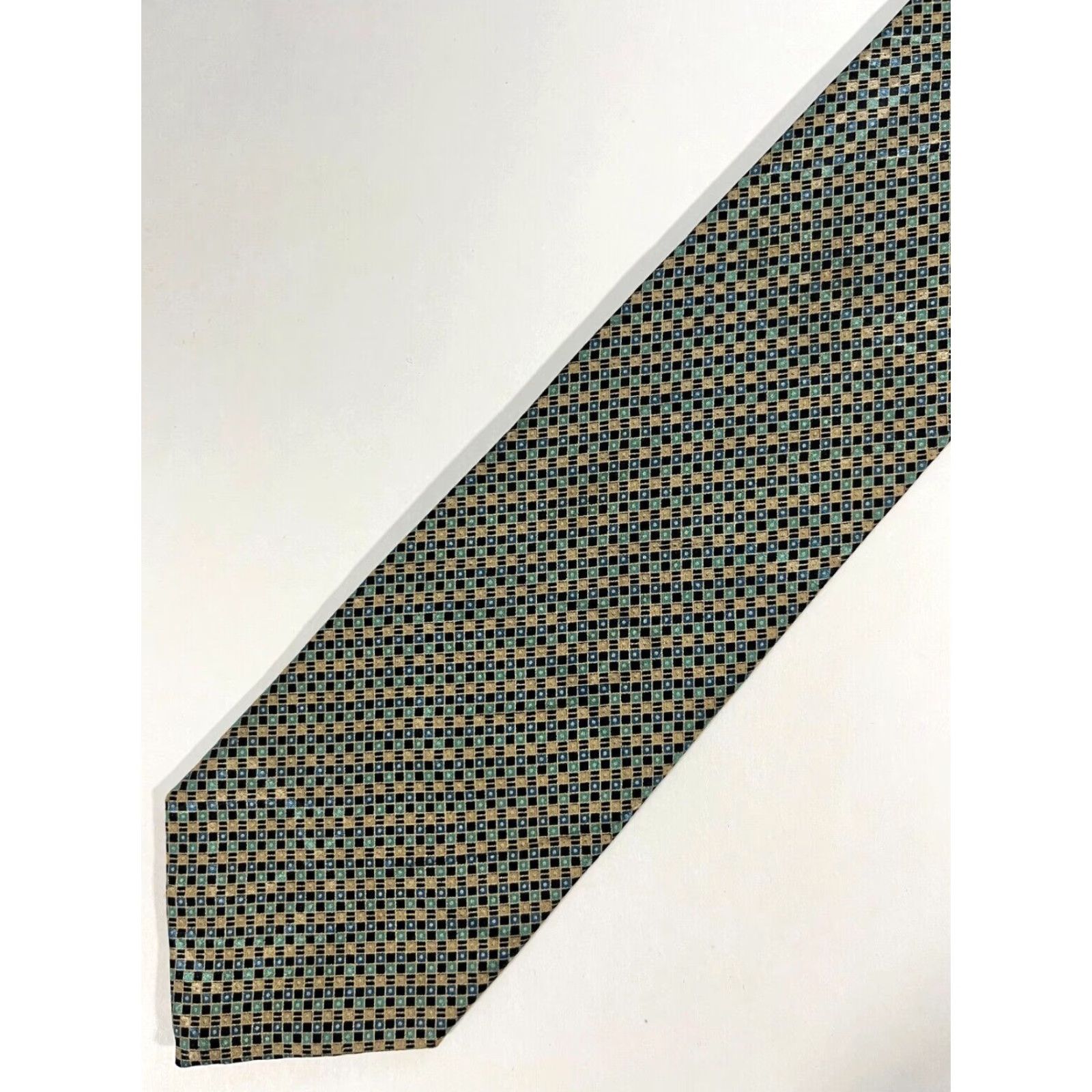 Brioni Brioni Tie Geometric Holographic Abstract Silk Terracotta Multicolor Men’s Classic 61" 3.5" Made in Italy Mens Size ONE SIZE - 3 Thumbnail
