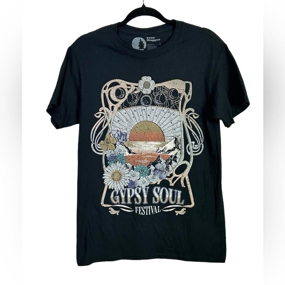 Designer Tree Hugger l Gypsy Soul Festival Boho Graphic Tee Small Size S / US 4 / IT 40 - 1 Thumbnail
