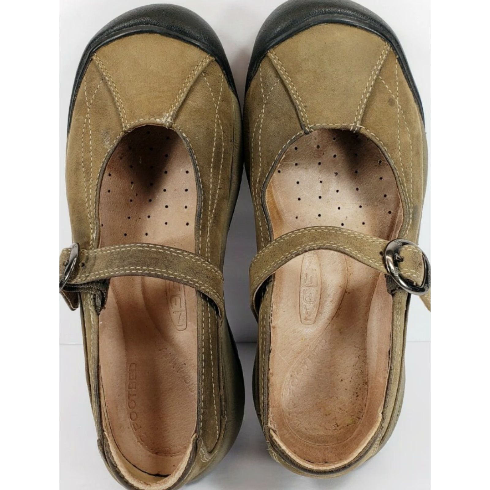 KEEN KEEN Presidio Mary Jane Olive Color Leather Flats Buckle Strap Women's Size 7 Size US 7 / IT 37 - 7 Thumbnail