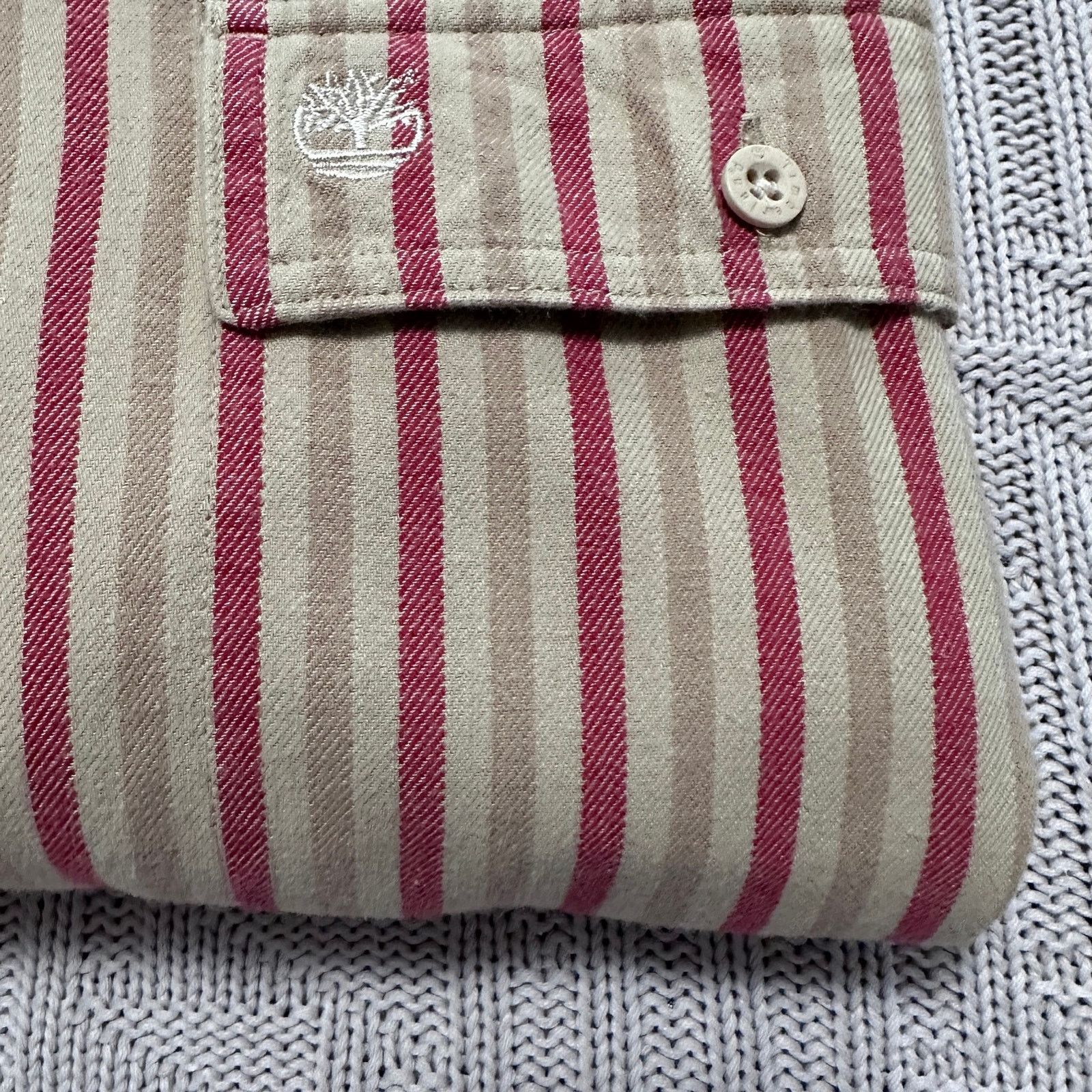 Timberland Timberland orange and beige striped flannel button down L Size US L / EU 52-54 / 3 - 4 Thumbnail