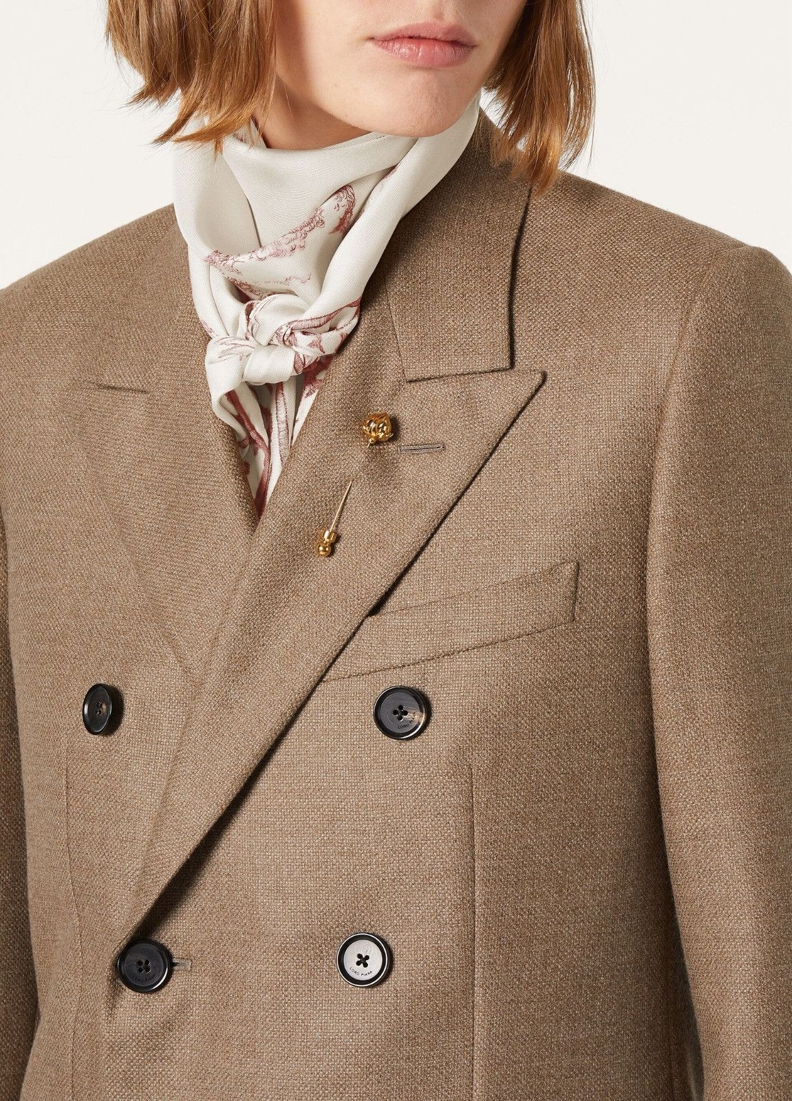 Loro Piana o1srvl11e0526 FAP3807 Double-breasted Jacket in Brown Size L / US 10 / IT 46 - 5 Thumbnail