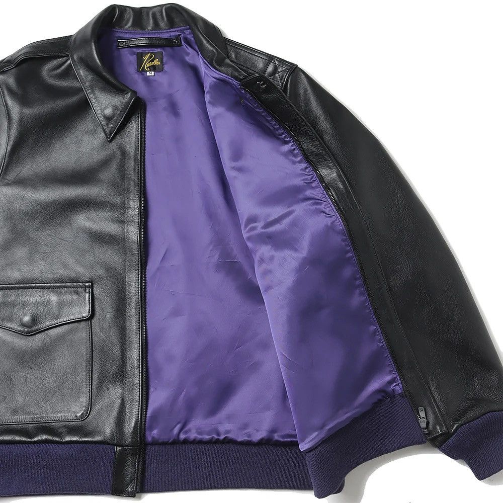 Needles Needles A-2 Jacket Cowhide Leather Jacket Black L size Kith Size US L / EU 52-54 / 3 - 6 Thumbnail
