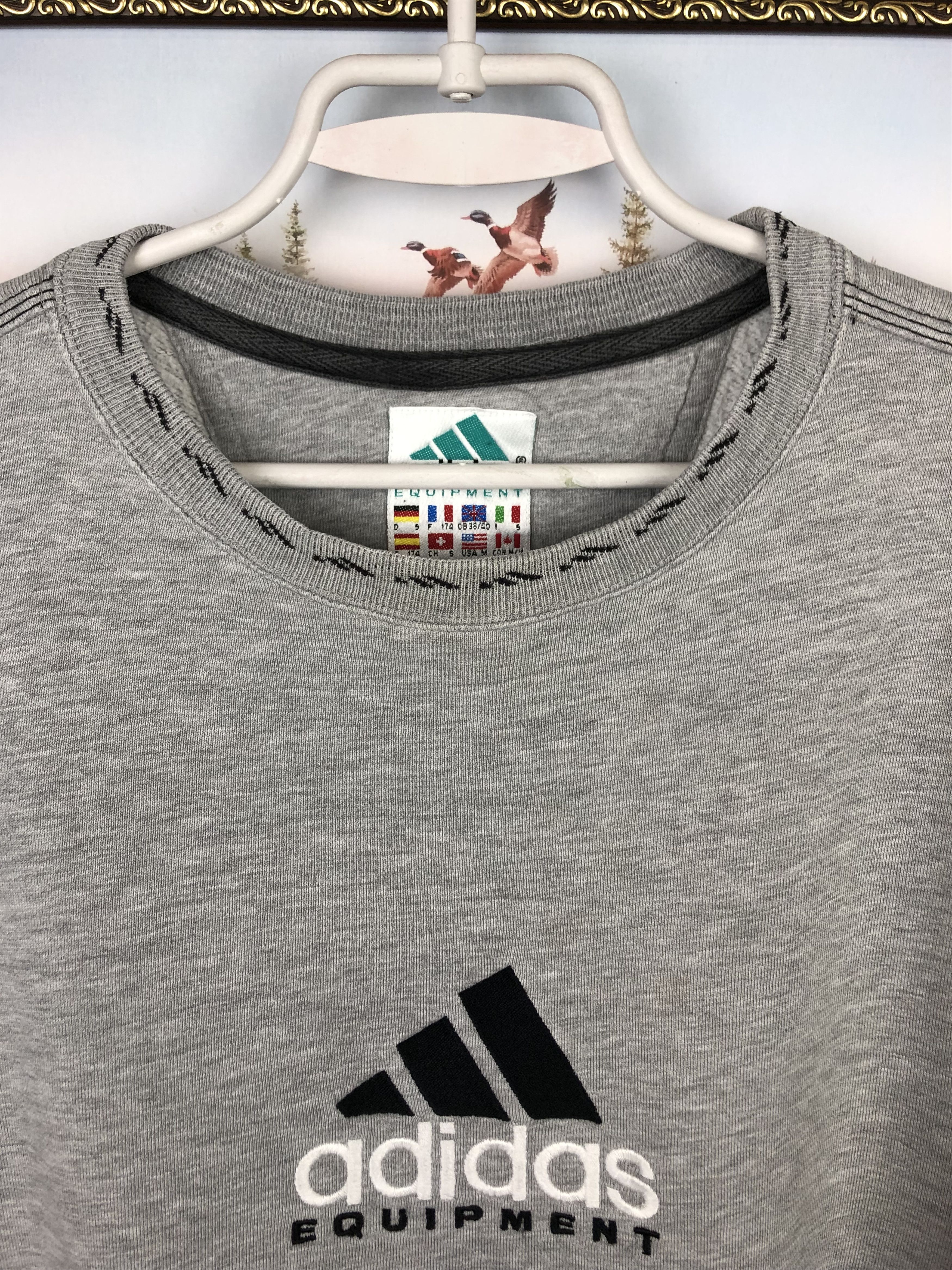Adidas Vintage 90's Adidas Equipment Sweatshirt Big Logo Crewneck Size US M / EU 48-50 / 2 - 4 Thumbnail