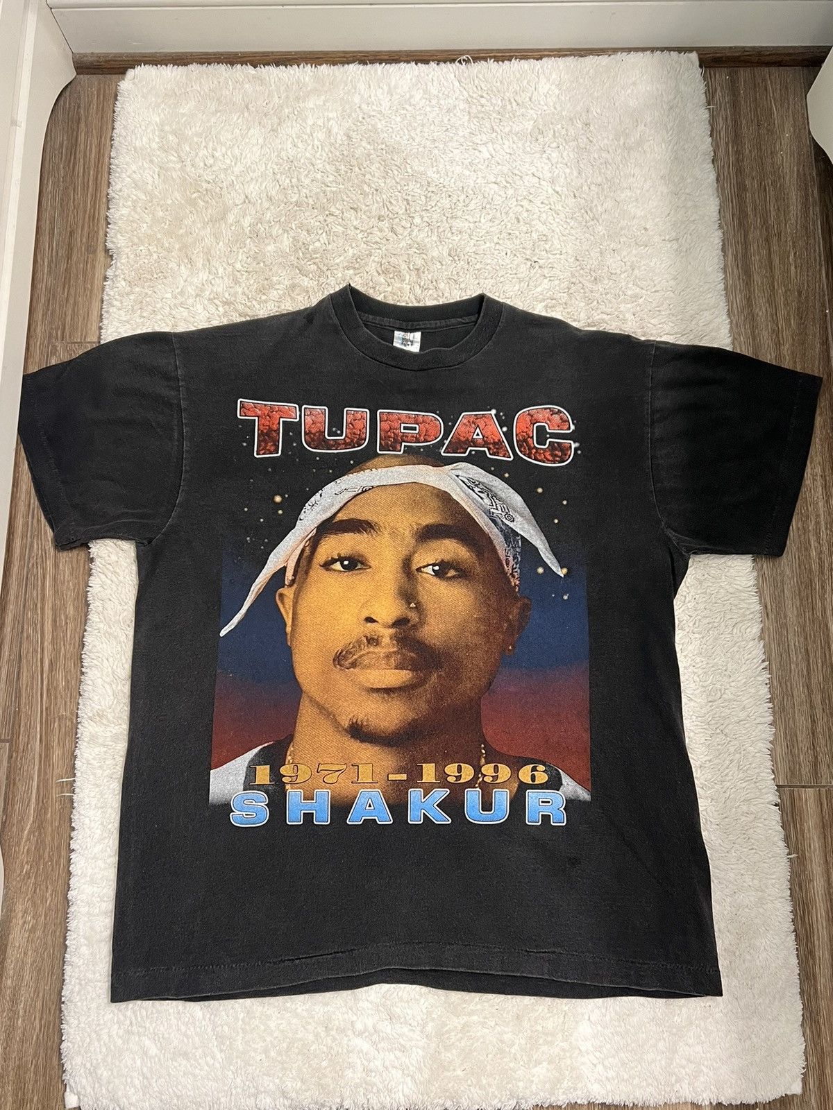 Band Tees × Rap Tees Single Stitch Tupac full print rap t shirt Size US XL / EU 56 / 4 - 1 Thumbnail