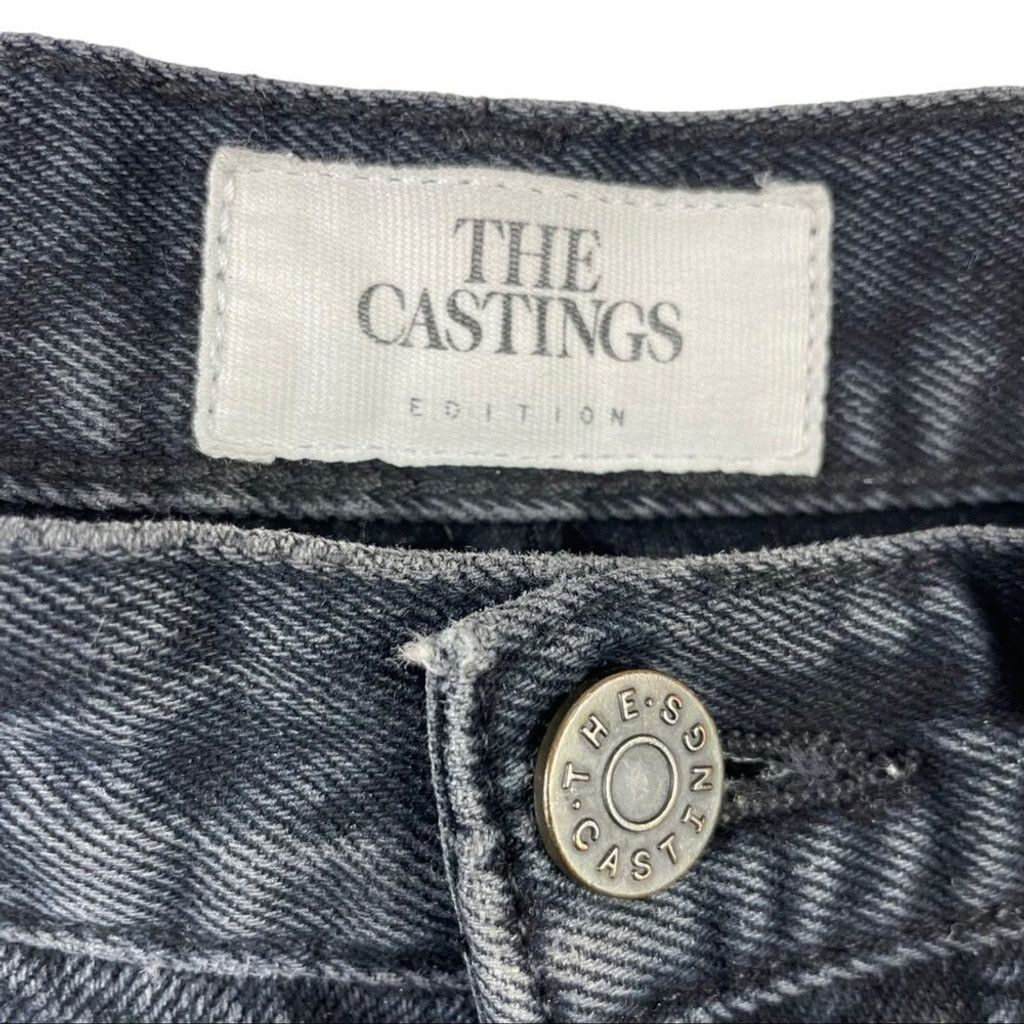 Aritzia ARITZIA The Castings Black Slim Fit Denim w/ Raw Hem US 24 Size 24" / US 00 / IT 34 - 4 Thumbnail