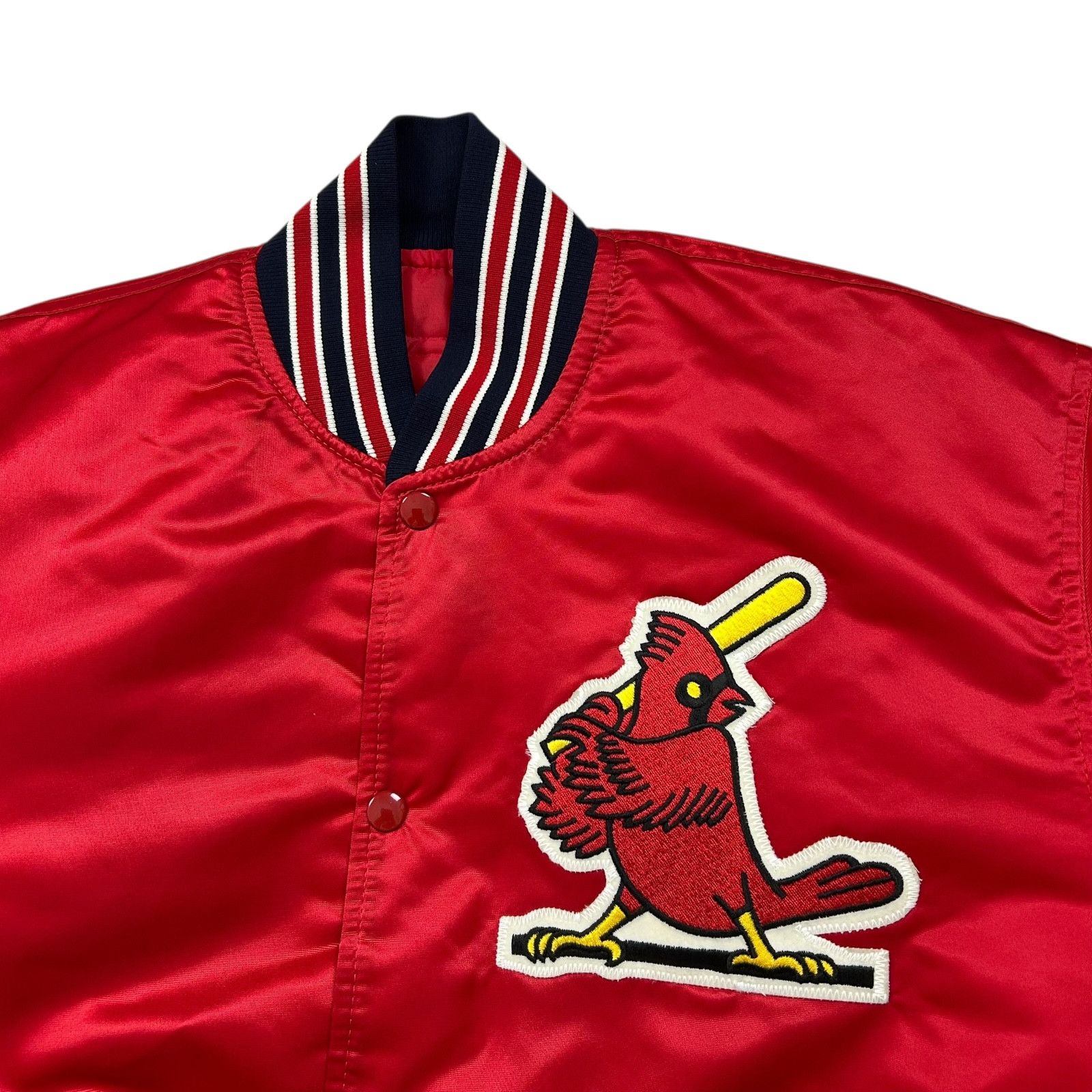 MLB VTG 90s St LOUIS CARDINALS STARTER SATIN BOMBER JACKET L Size US L / EU 52-54 / 3 - 2 Thumbnail