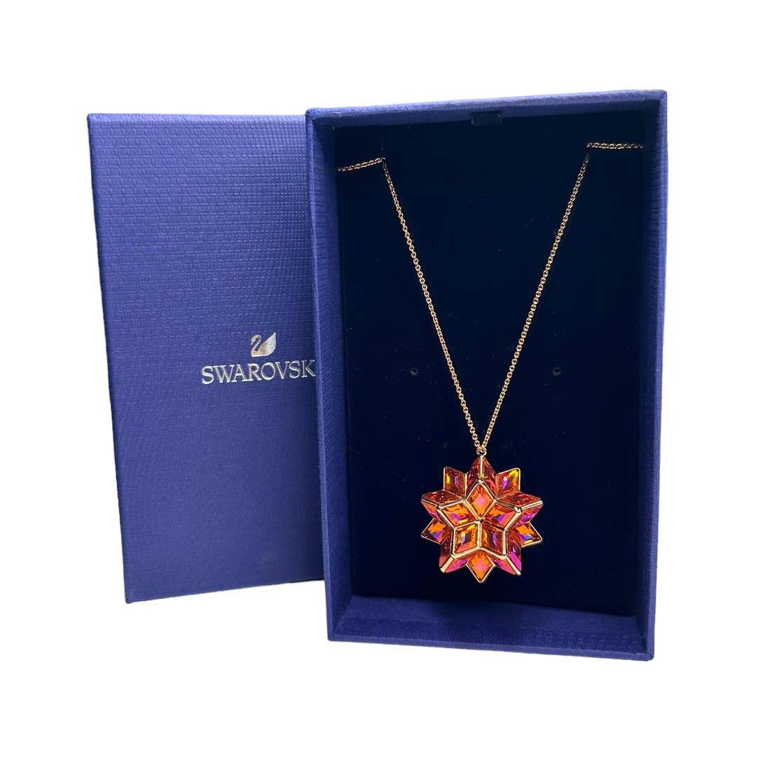 image of Swarovski Curiosa Pendant, Geometric Crystal Necklace, Women's