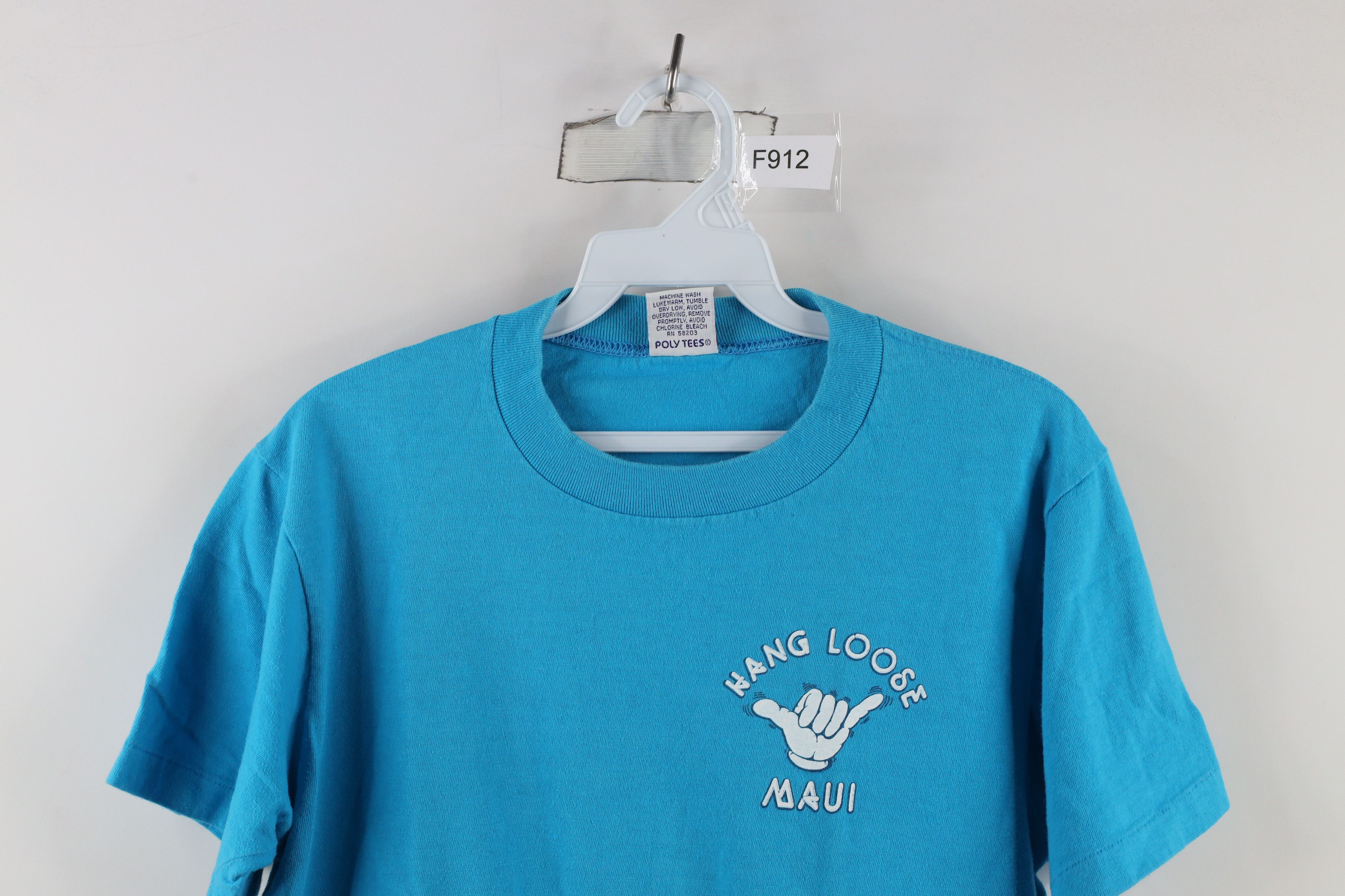 Vintage Vintage 80s Streetwear Hang Loose Maui Surfing T-Shirt USA Size US M / EU 48-50 / 2 - 2 Thumbnail