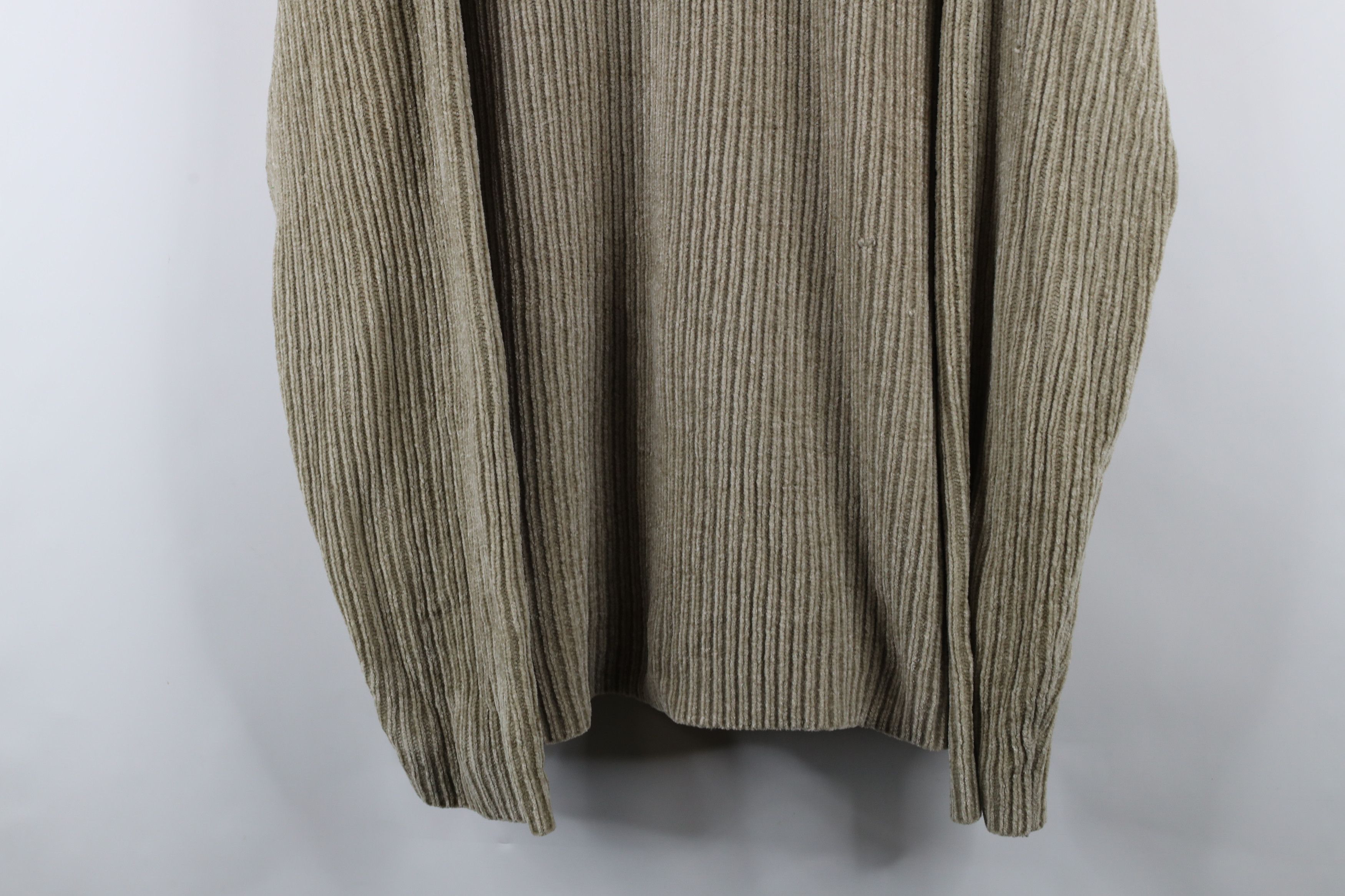 Vintage Vintage 90s Streetwear Fleece Ribbed Knit Sweater Beige Size US XL / EU 56 / 4 - 3 Thumbnail