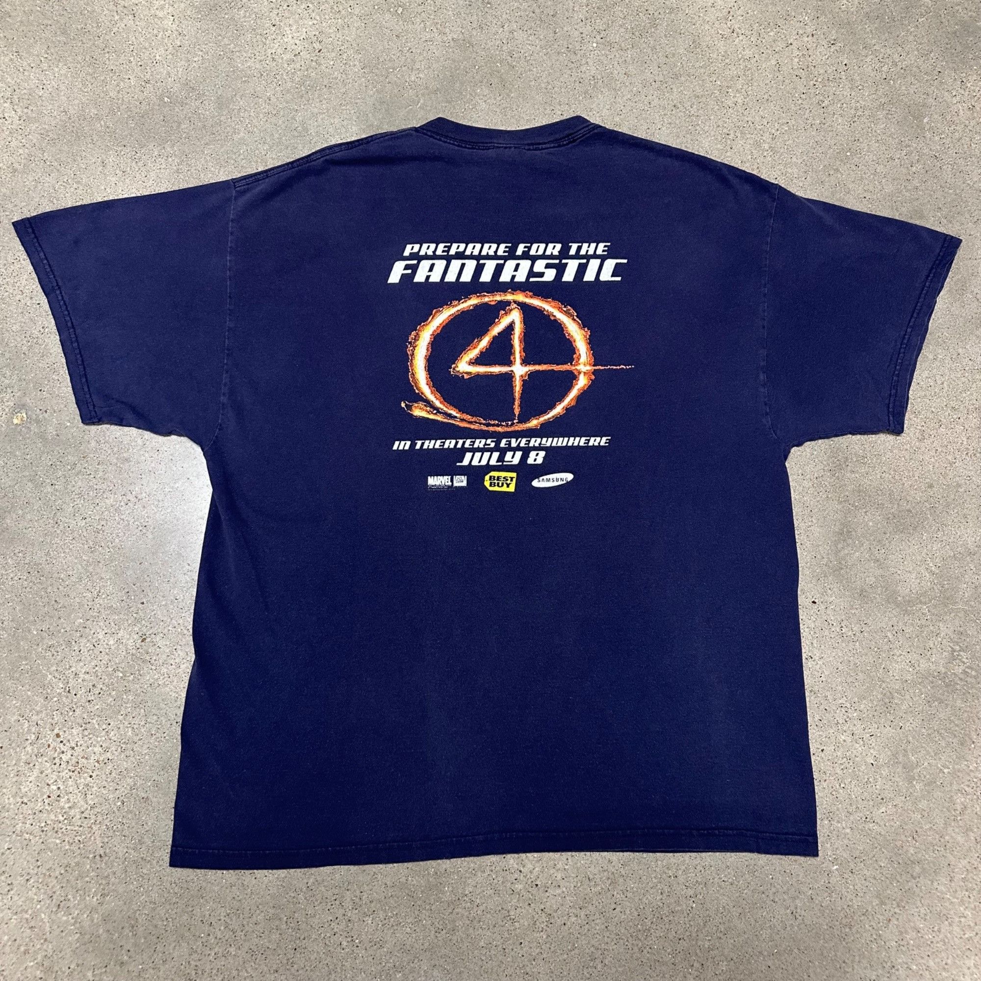 Vintage Vintage Fantastic Four Movie Promo Shirt Size US XL / EU 56 / 4 - 2 Thumbnail