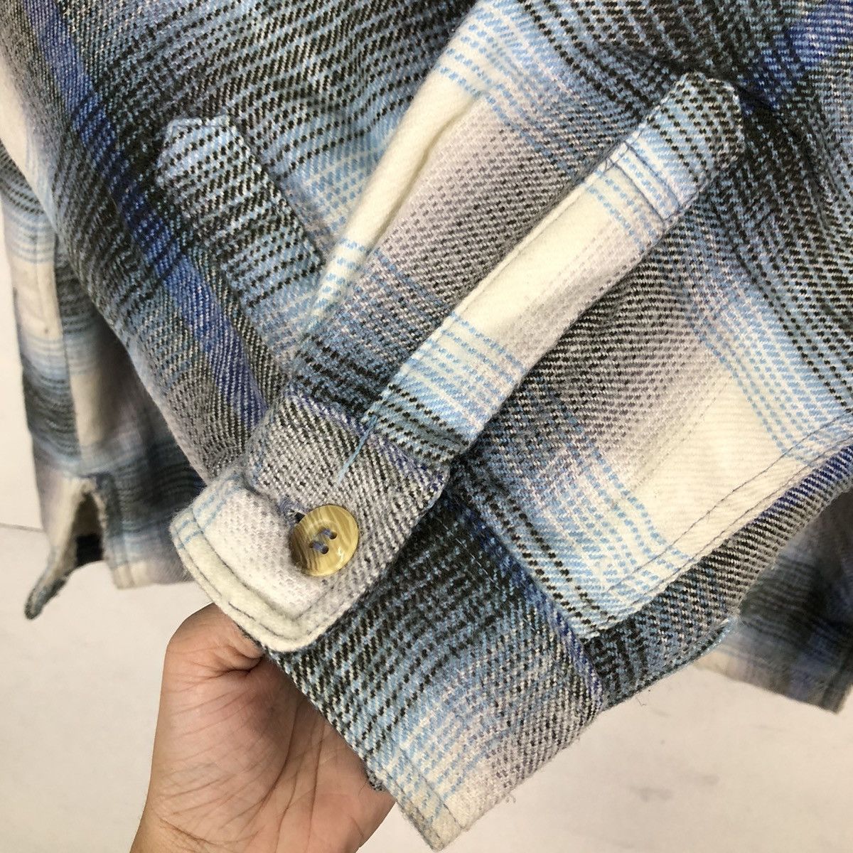 Flannel VINTAGE FLANNEL JACKET MOINEAU MINK FUR LINING TARTAN DESIGN Size US M / EU 48-50 / 2 - 11 Thumbnail