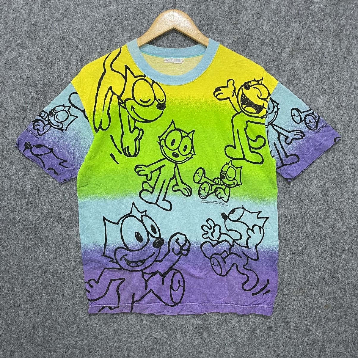 Vintage Vintage 90s Angel Blue x Felix The Cat T-Shirt Size US M / EU 48-50 / 2 - 1 Thumbnail