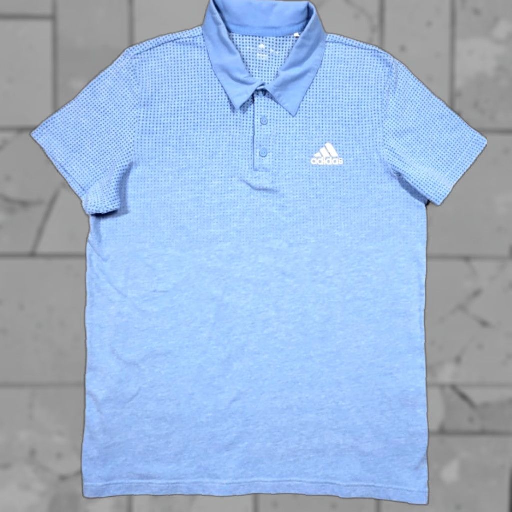 Adidas Adidas Golf Polo Shirt Men L Short Sleeve Blue Polka Dot Athletic Fit Size US L / EU 52-54 / 3 - 1 Thumbnail