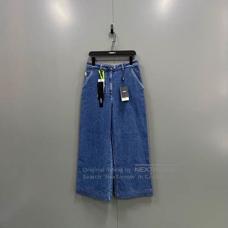 Fendi Fendi Blue Wide Leg Pants Size 24" / US 00 / IT 34 - 1 Thumbnail