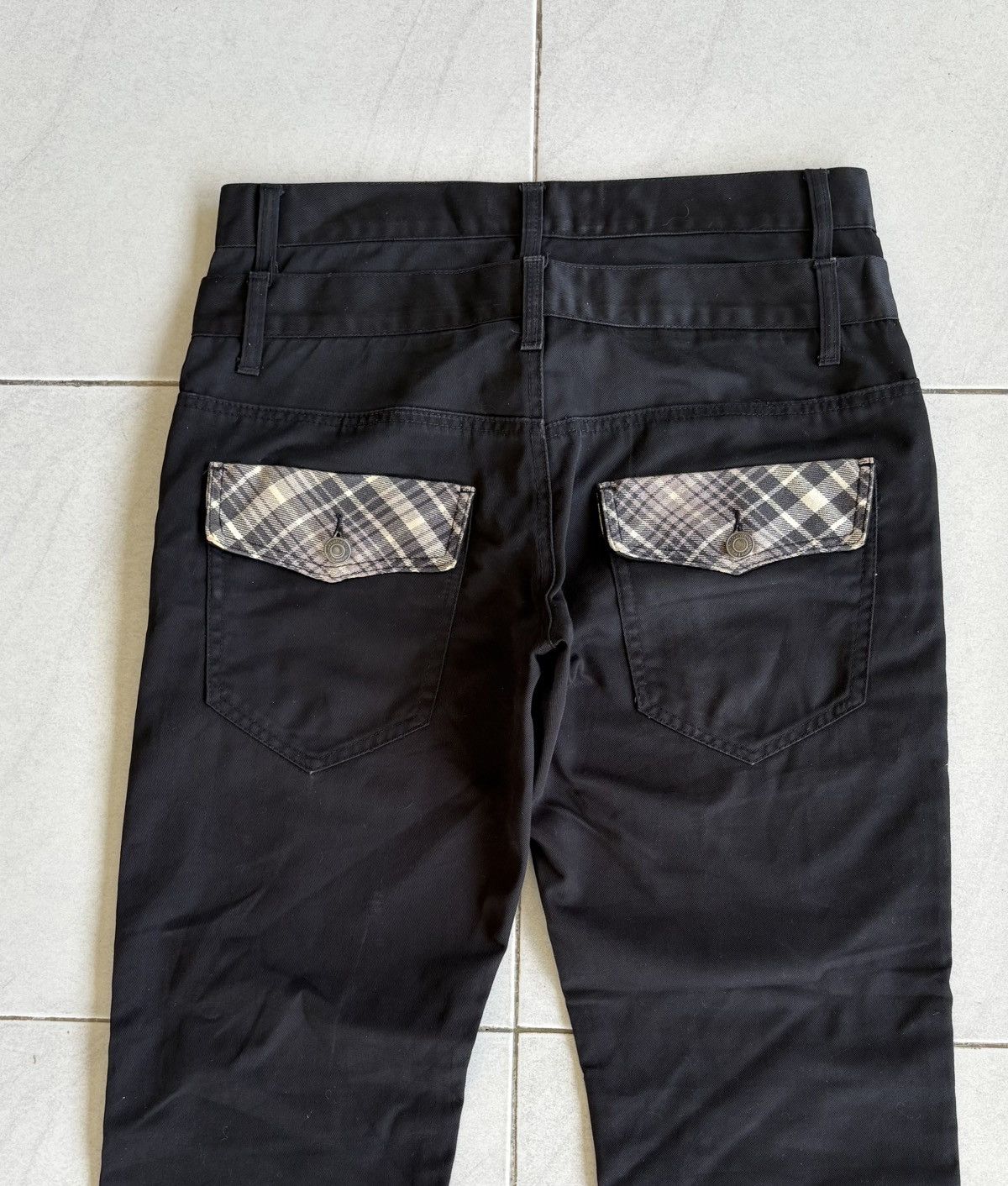 Japanese Brand Japanese High Quality Streetwear Double Waist Denim Size US 31 - 12 Thumbnail