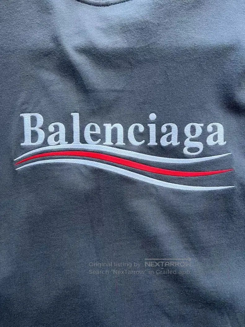 Balenciaga Balenciaga Gray Coke Embroidery Tee S. Size US S / EU 44-46 / 1 - 6 Thumbnail