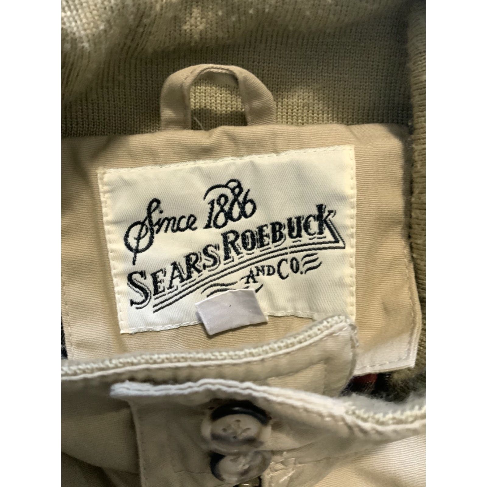 Vintage VINTAGE Sears Roebuck Workwear Khaki Smokers Plaid Lined Jacket Sz. S Beige 70s 80s Mens Womens Shirts? Size US S / EU 44-46 / 1 - 5 Thumbnail