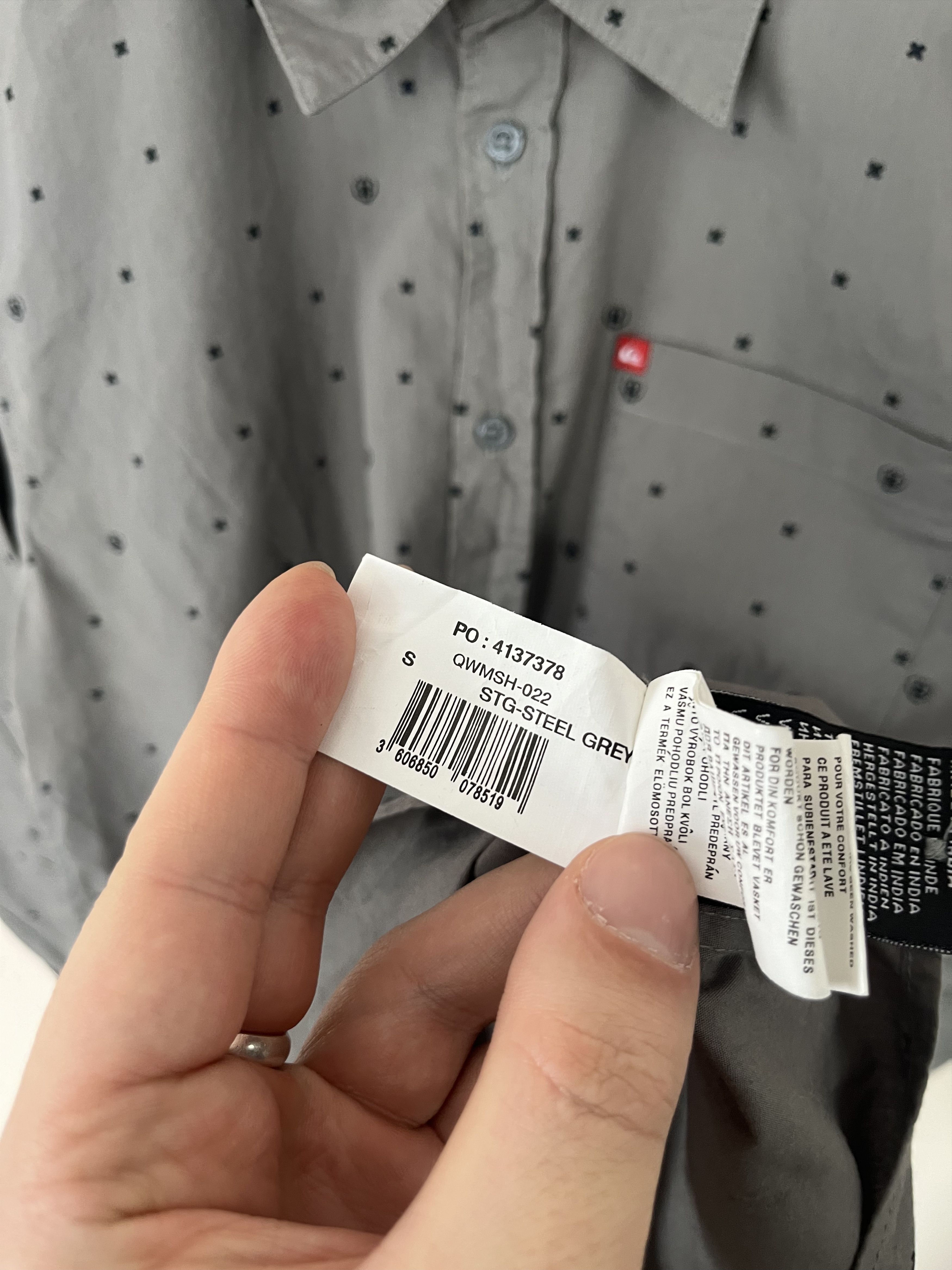 Quiksilver Quicksilver Y2K Cross Logo Pocket Button Shirt Gray Size US S / EU 44-46 / 1 - 11 Thumbnail