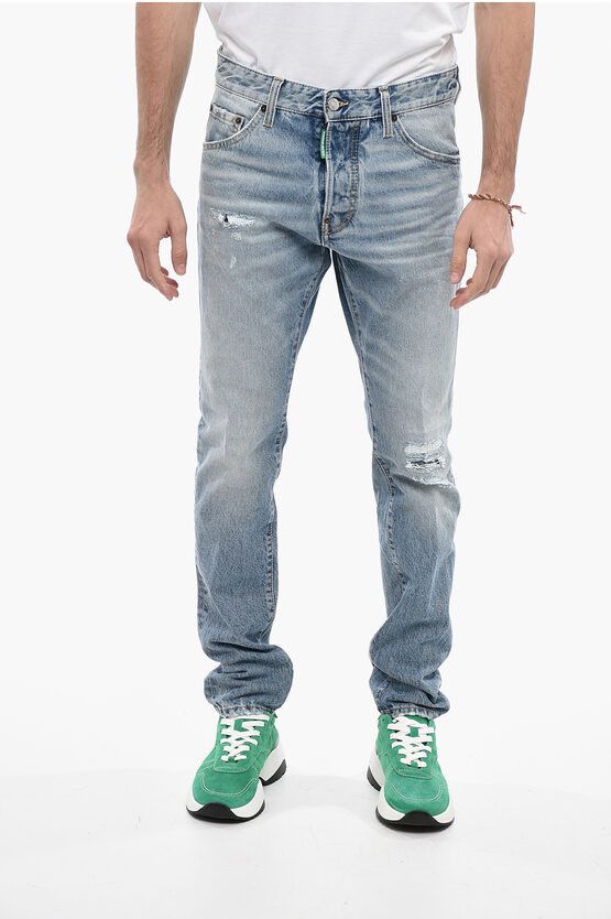image of Dsquared2 One Life One Planet Light Wash Cool Guy Fit Denims 17Cm in Light Blue, Men's (Size 30)