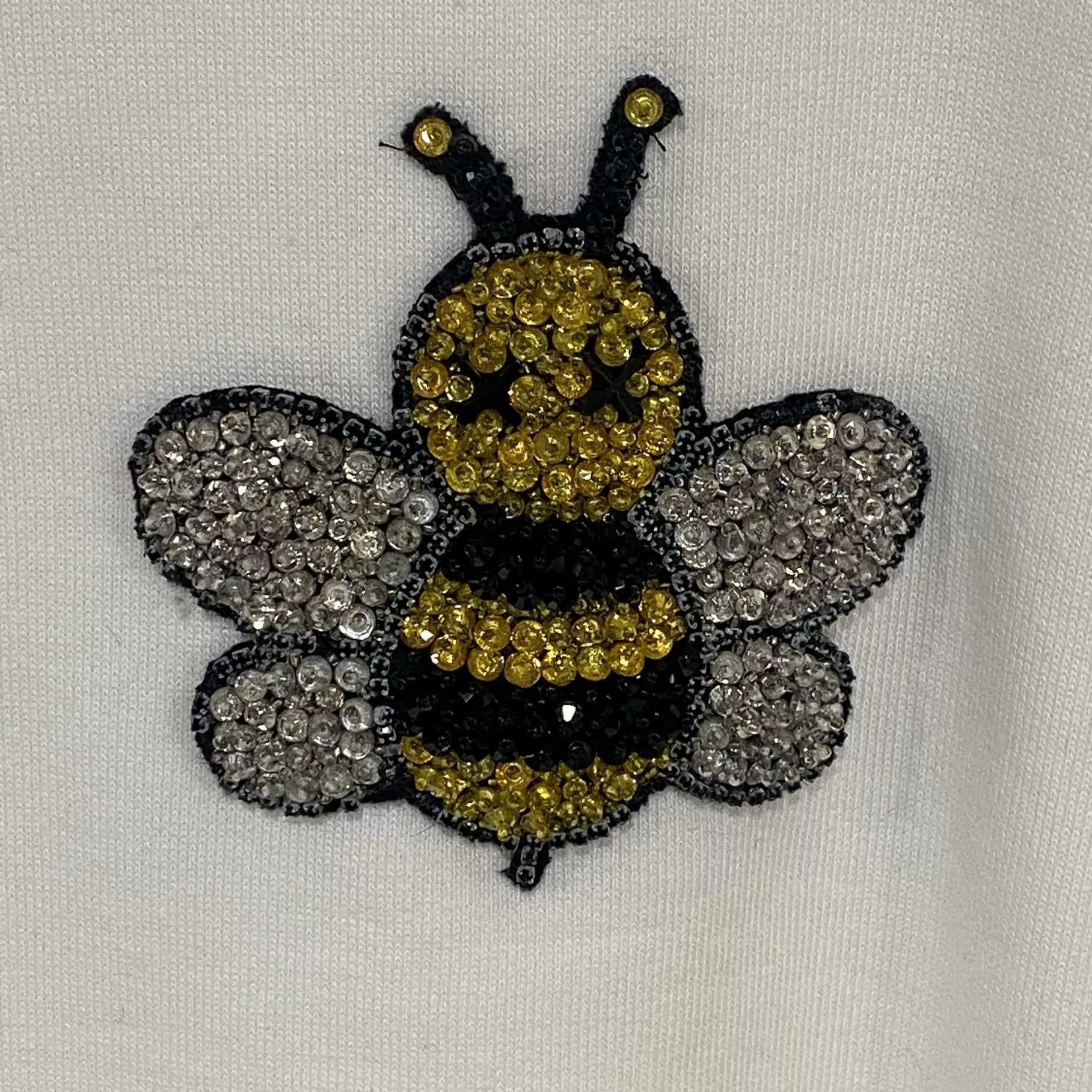 Kaws Dior x KAWS White Bee Rhinestone LS Sweatshirt XS Size US XS / EU 42 / 0 - 5 Thumbnail