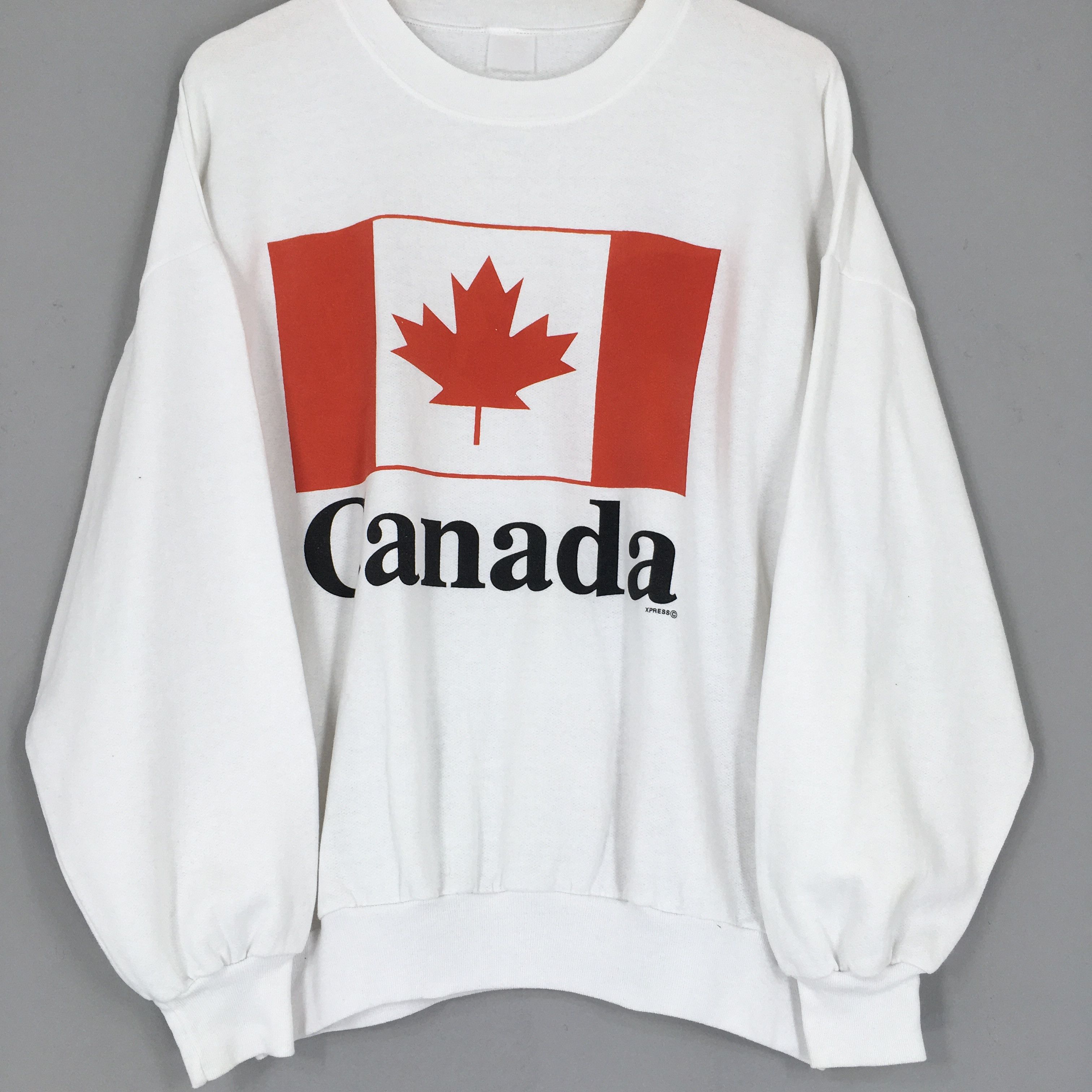 Vintage Vintage 90s Canada Cityscape White Sweatshirt Large Size US L / EU 52-54 / 3 - 3 Thumbnail