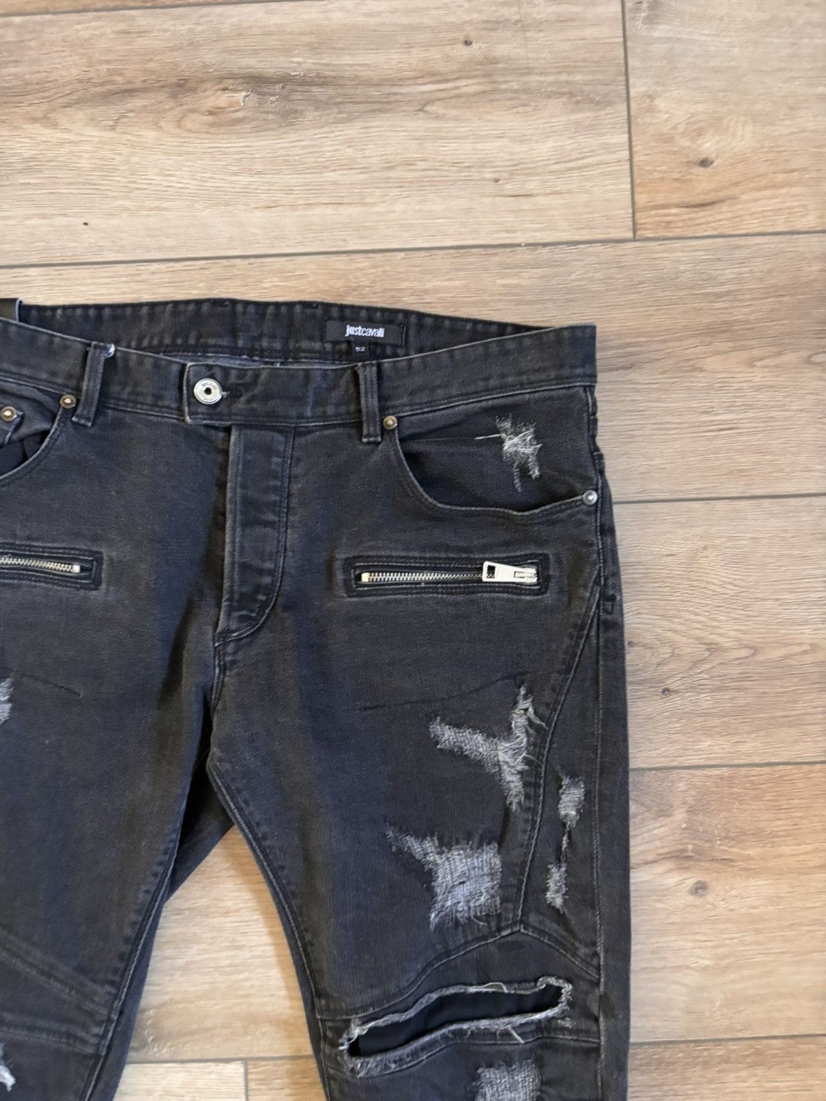 Just Cavalli Just Cavalli Men’s Designer Distressed Denim Jeans Size 52 Size US 35 - 2 Thumbnail