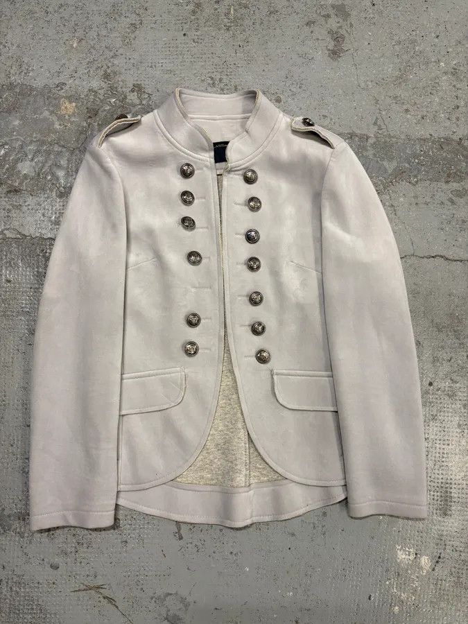 Roberto Cavalli 2000s Roberto Cavalli Grey Officer Double-Breasted Blazer Jacket Size M / US 6-8 / IT 42-44 - 1 Thumbnail