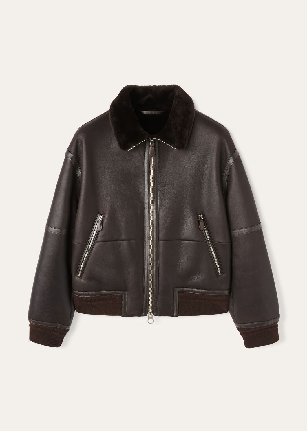 Loro Piana o1srvl11e0925 Peter Bomber Jacket in Dark Brown Size US S / EU 44-46 / 1 - 1 Thumbnail