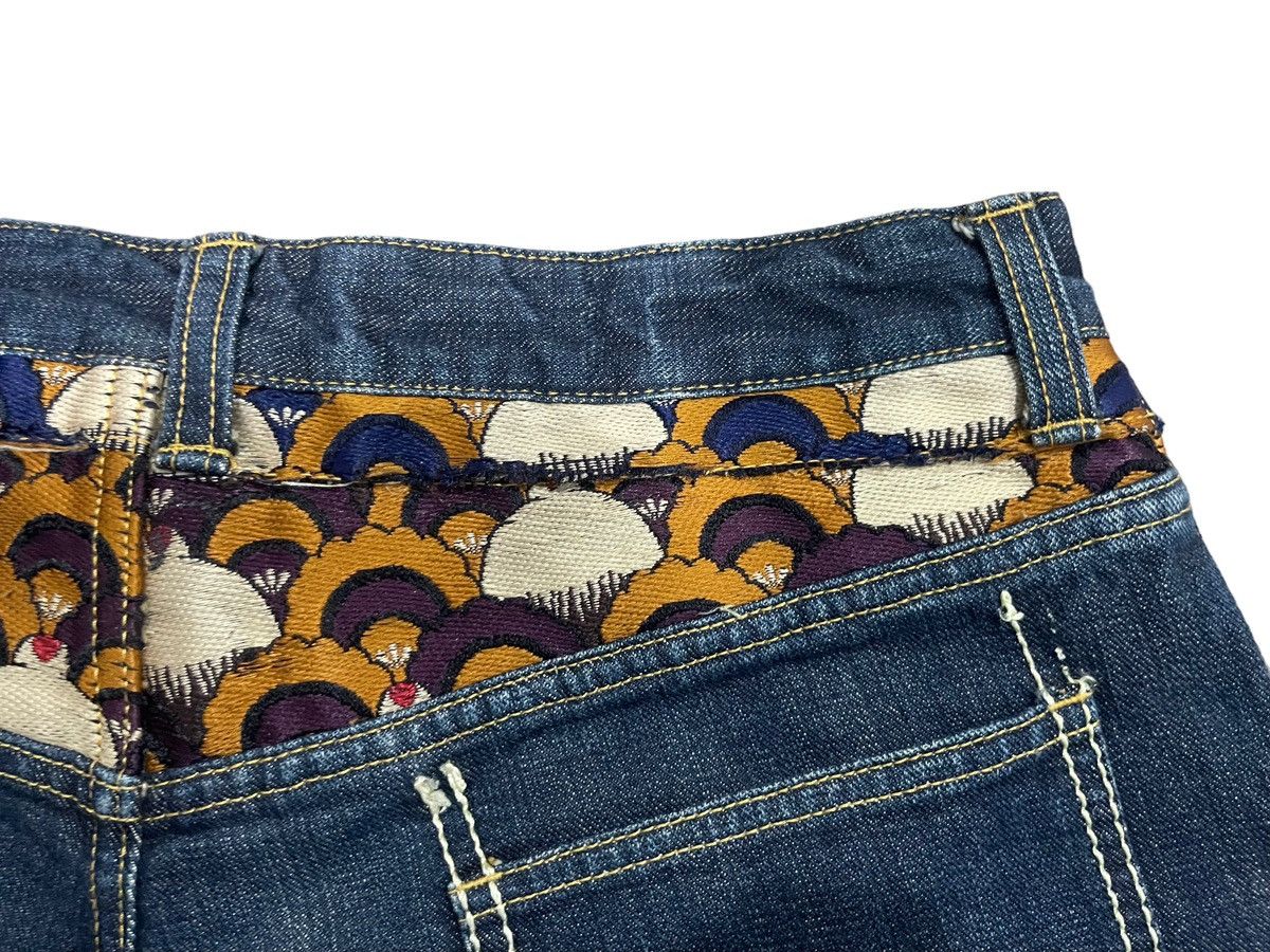 Japanese Brand × Vintage Vintage Gemstone Style Sukajan Koi Fish Denim Jeans Size US 32 / EU 48 - 14 Thumbnail