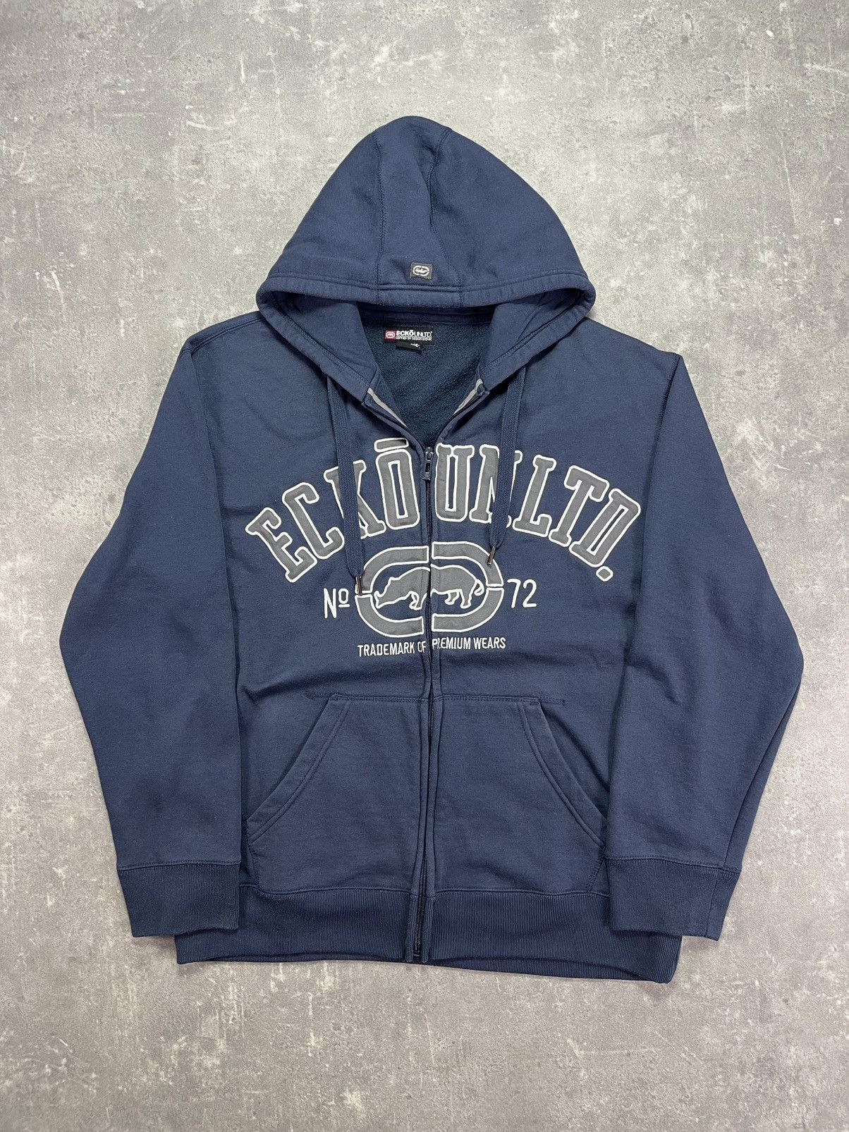 Ecko Unltd. Ecko Unltd. Dark Blue Big Logo Baggy Zip Hoodie XL Size US XL / EU 56 / 4 - 1 Thumbnail