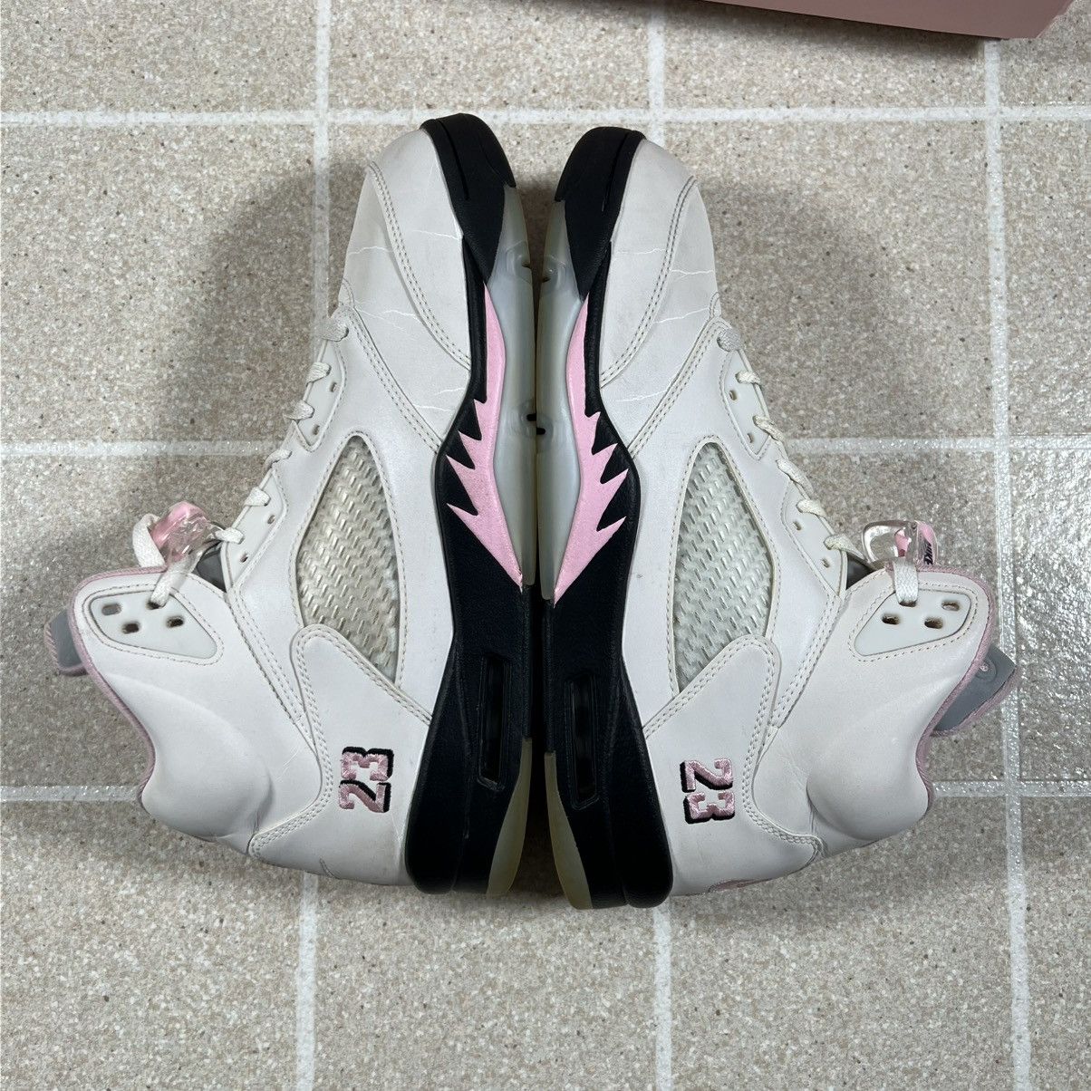 Jordan Brand Air Jordan 5 Men's Retro White/Medium Pink-Black Size 11.5 Size US 11.5 / EU 44-45 - 7 Thumbnail