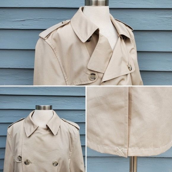 Vintage Vintage 80s Towncraft Double Breasted Belted British Khaki F Size US L / EU 52-54 / 3 - 7 Thumbnail