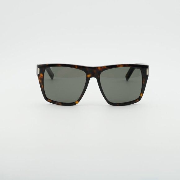 Saint Laurent Paris Saint Laurent SL424 002 Sunglasses Havana Square Frame, Grey Size ONE SIZE - 3 Thumbnail