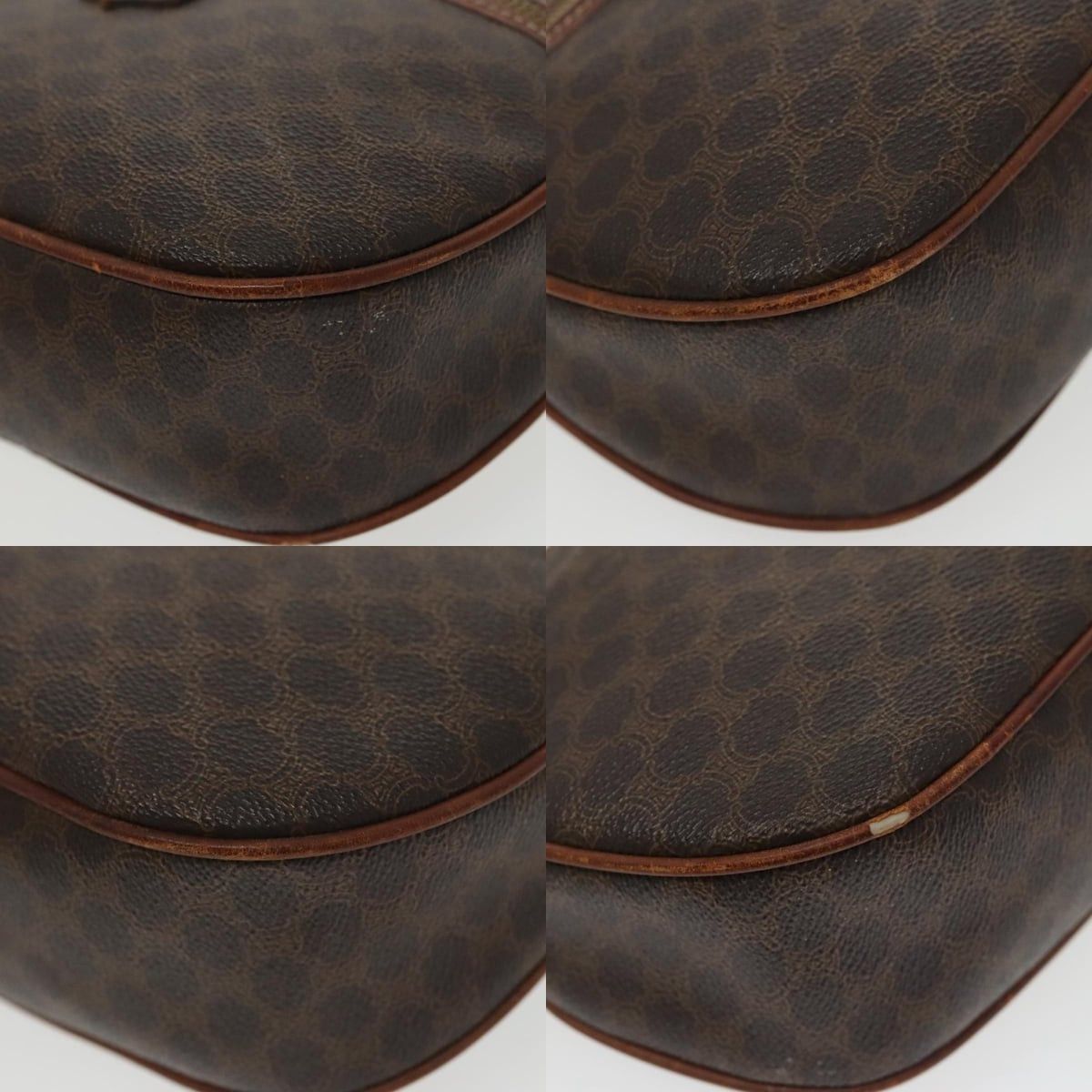 Celine CELINE Macadam Canvas Shoulder Bag Pvc Leather Brown Gold Size ONE SIZE - 10 Thumbnail
