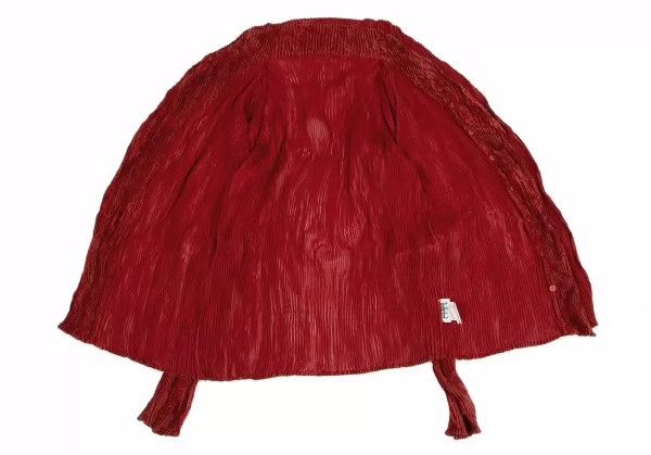 Issey Miyake issey miyake size:2 Red velvet pleated shirt Size XXS / US 00 / IT 34 - 5 Thumbnail