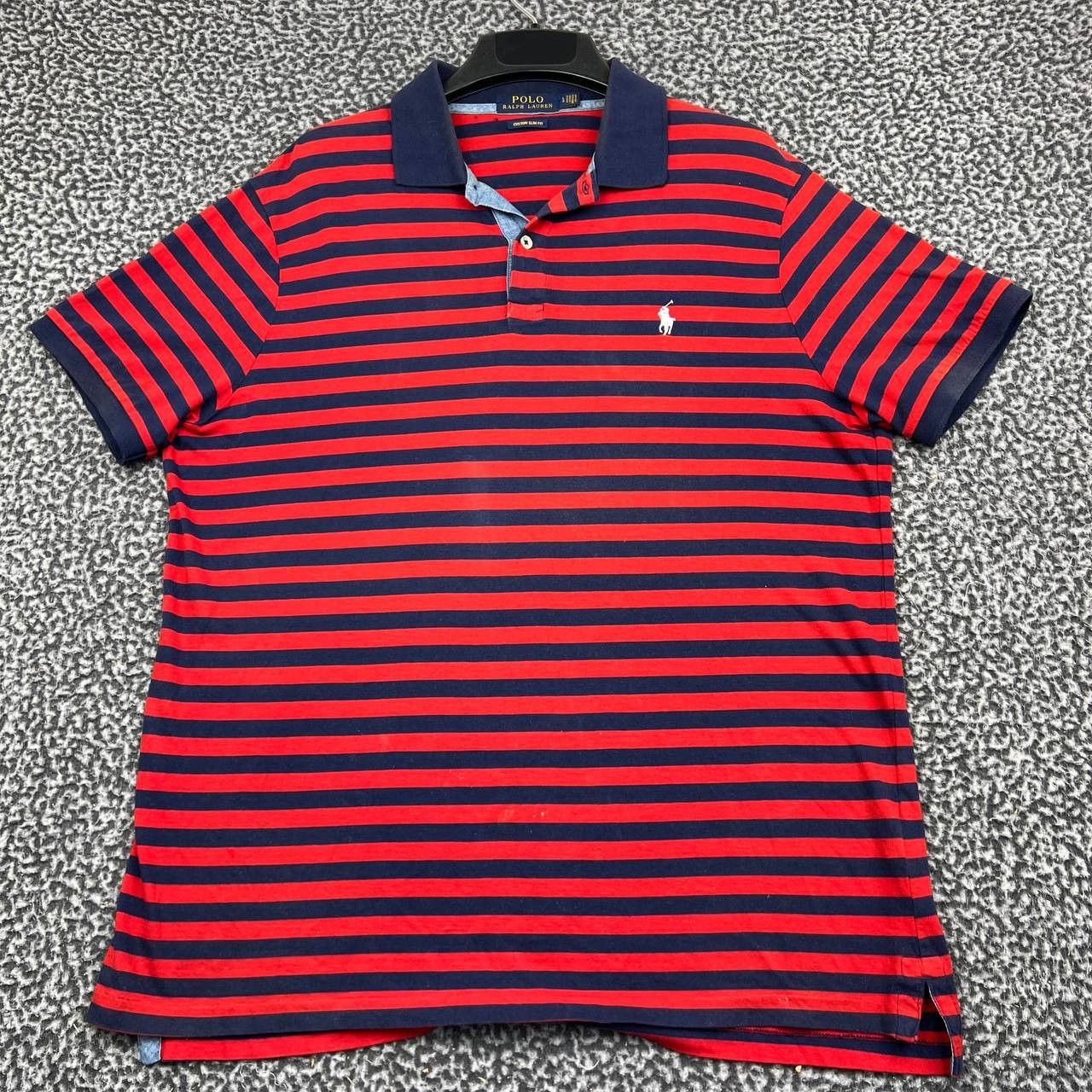 Polo Ralph Lauren Polo Shirt Men Custom Slim Fit Striped L