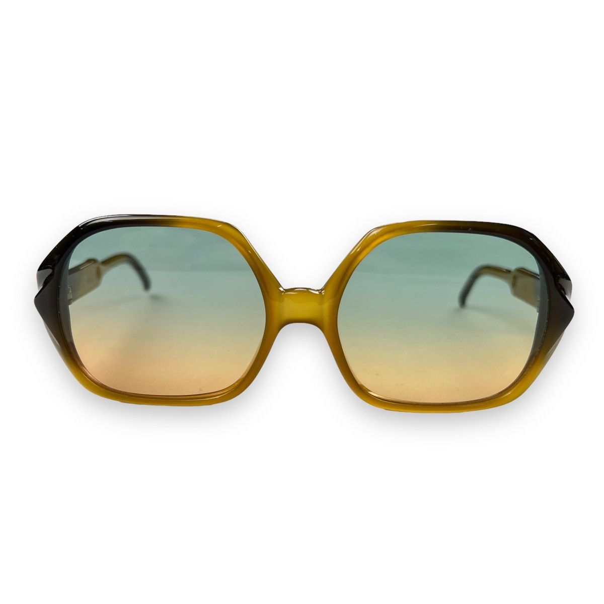 Dior Christian Dior Orange / Dark Green Sunglasses Gradient Lens Size ONE SIZE - 3 Thumbnail