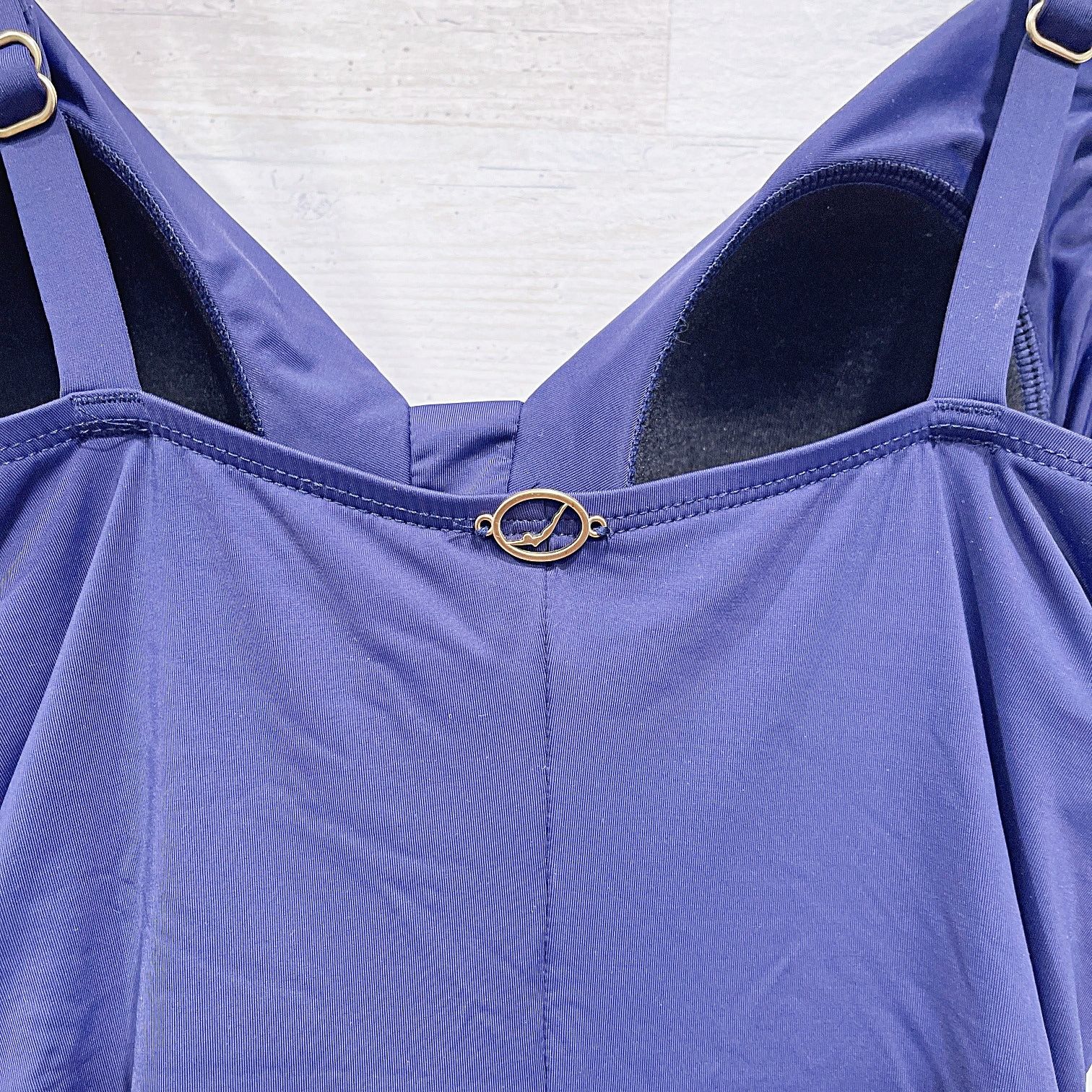 Jantzen Jantzen Ruched Surplice One Piece Swimsuit Navy Padded 10 Size L / US 10 / IT 46 - 4 Thumbnail